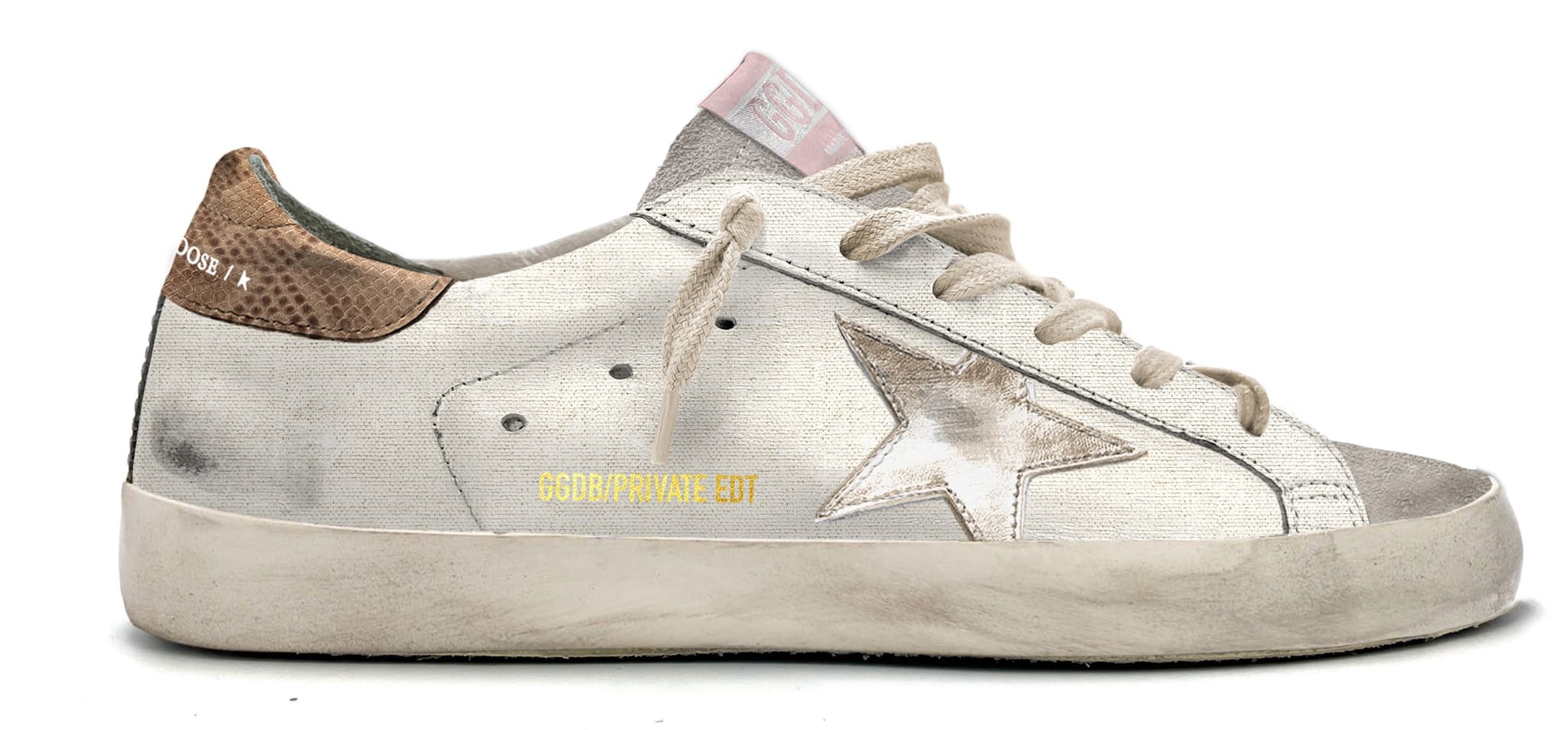 Women | Super-Star White with Platinum Star & Brown Heel | White x Ice x Platinum x Brown - Image 2