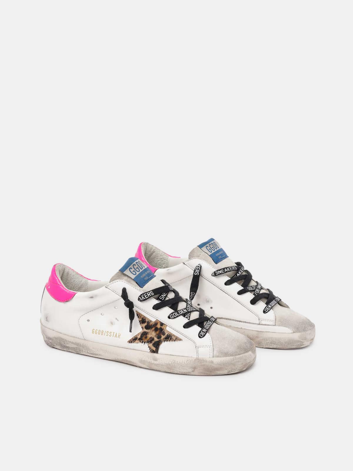 Women | Super-Star with Leo Horshy Star & Fuchsia Heel | Ice x White x Brown Leo x Fuchsia Fluo - Image 6
