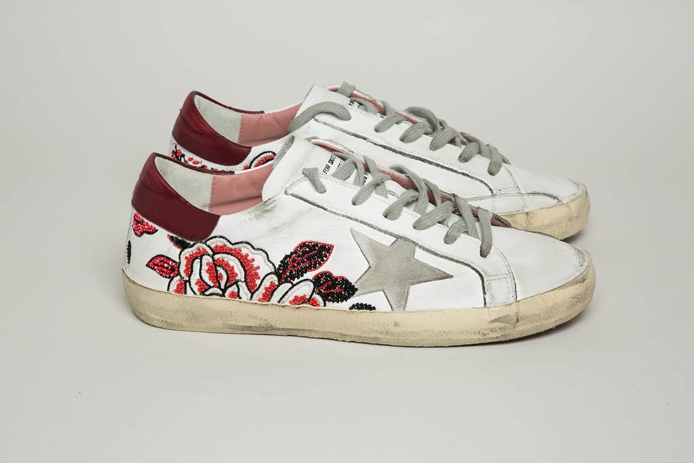 Women | Super-Star with Red Embroidery & Burgundy Heel Tab - Image 2