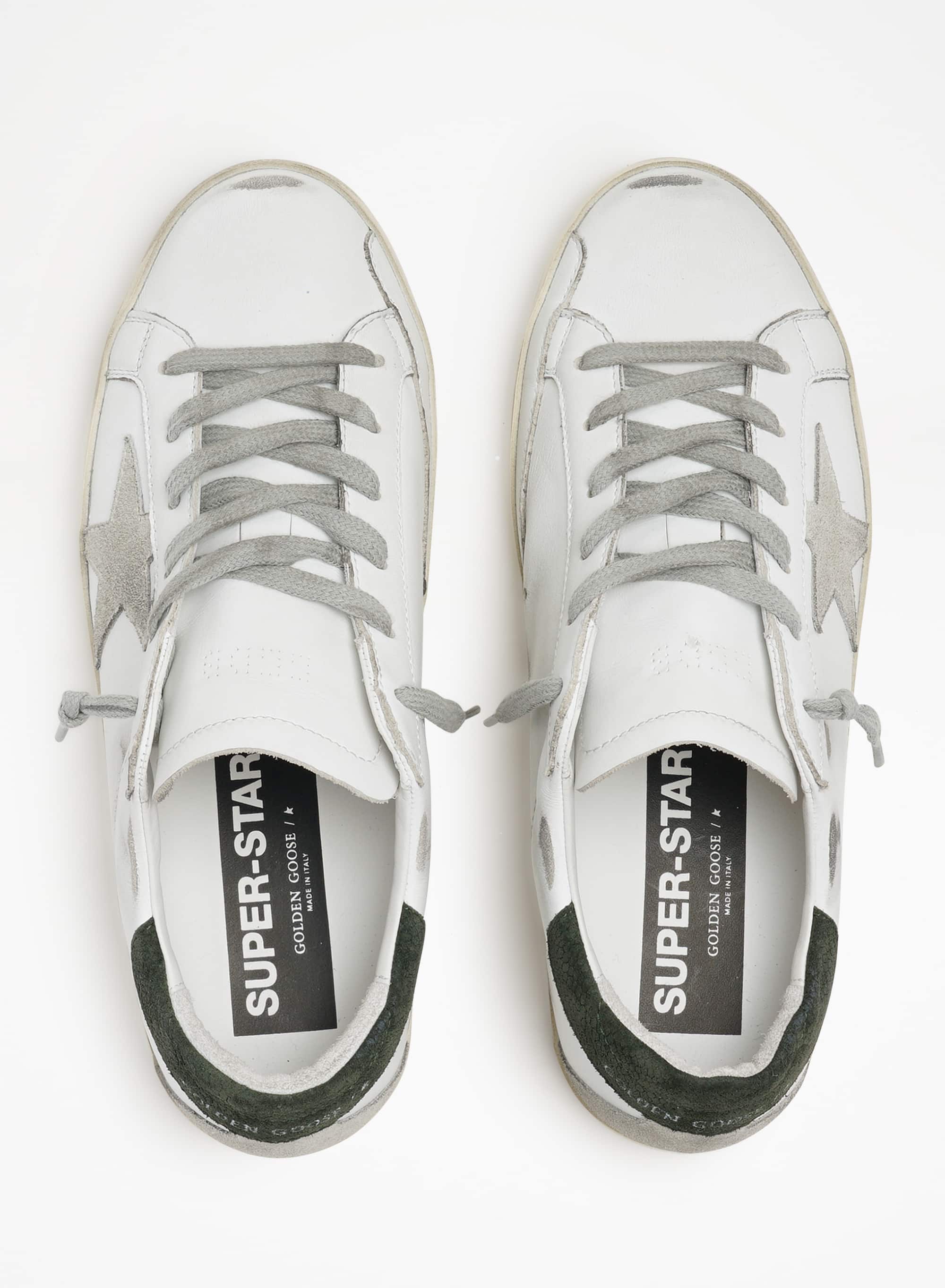 Women | Super-Star with Suede Star & Black Heel Tab | White x Ice x Military - Image 6