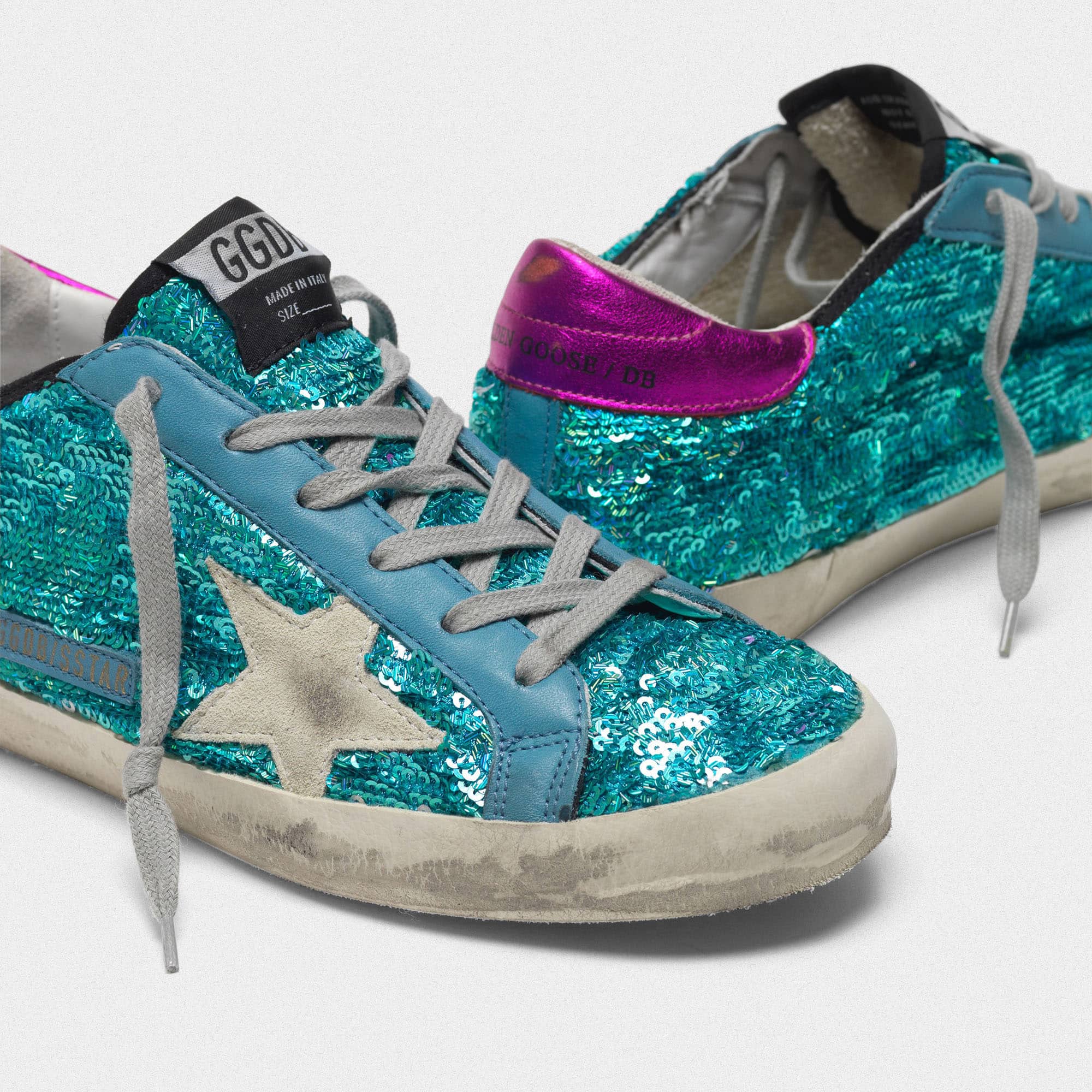 Women | Superstar Sneakers with Sequins & Laminated Heel Tab - Image 4