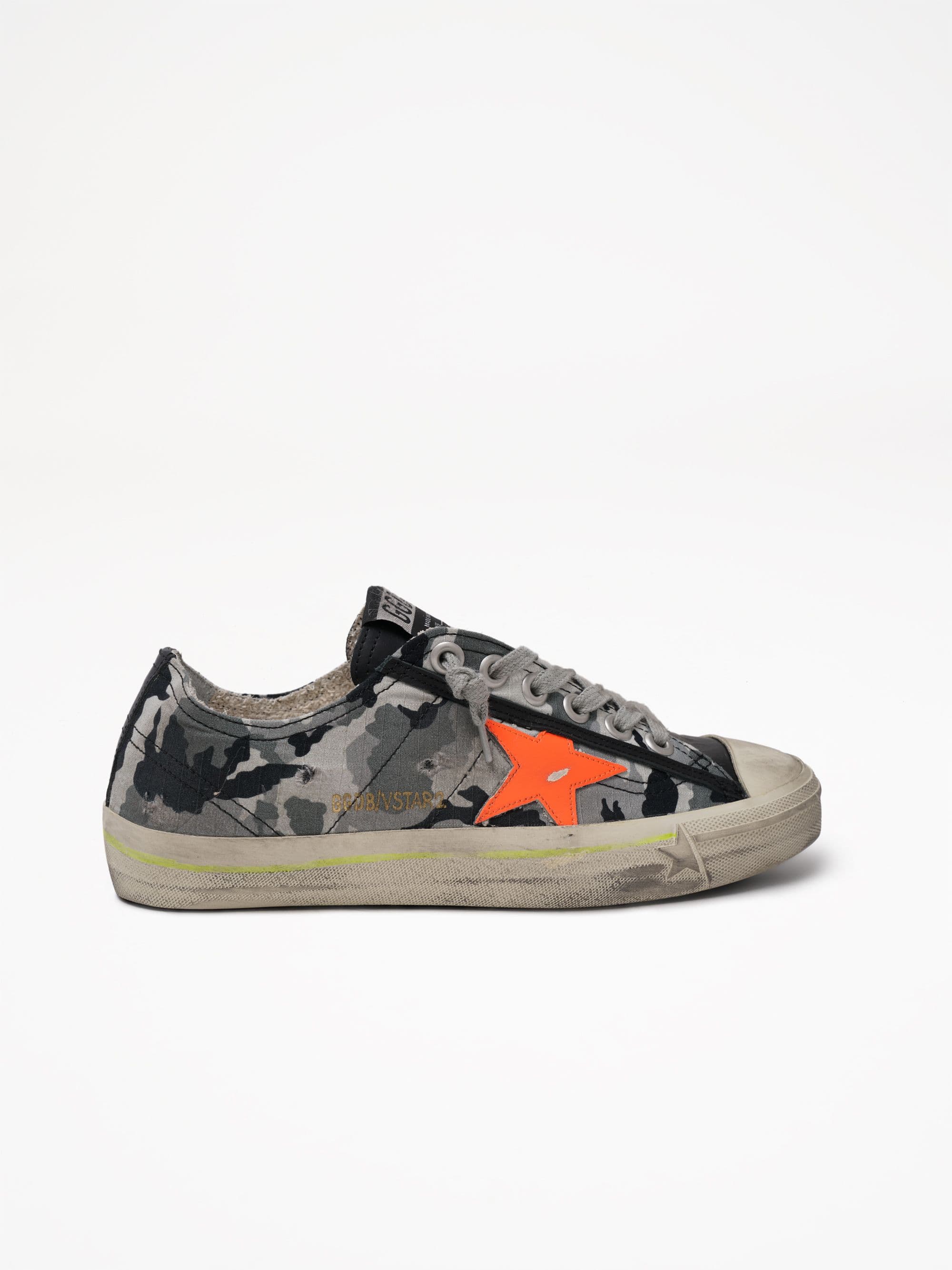Women | V-Star Camouflage Ripstop Upper Leather Star | Grey Camouflage x Black x Orange Fluo - Image 4