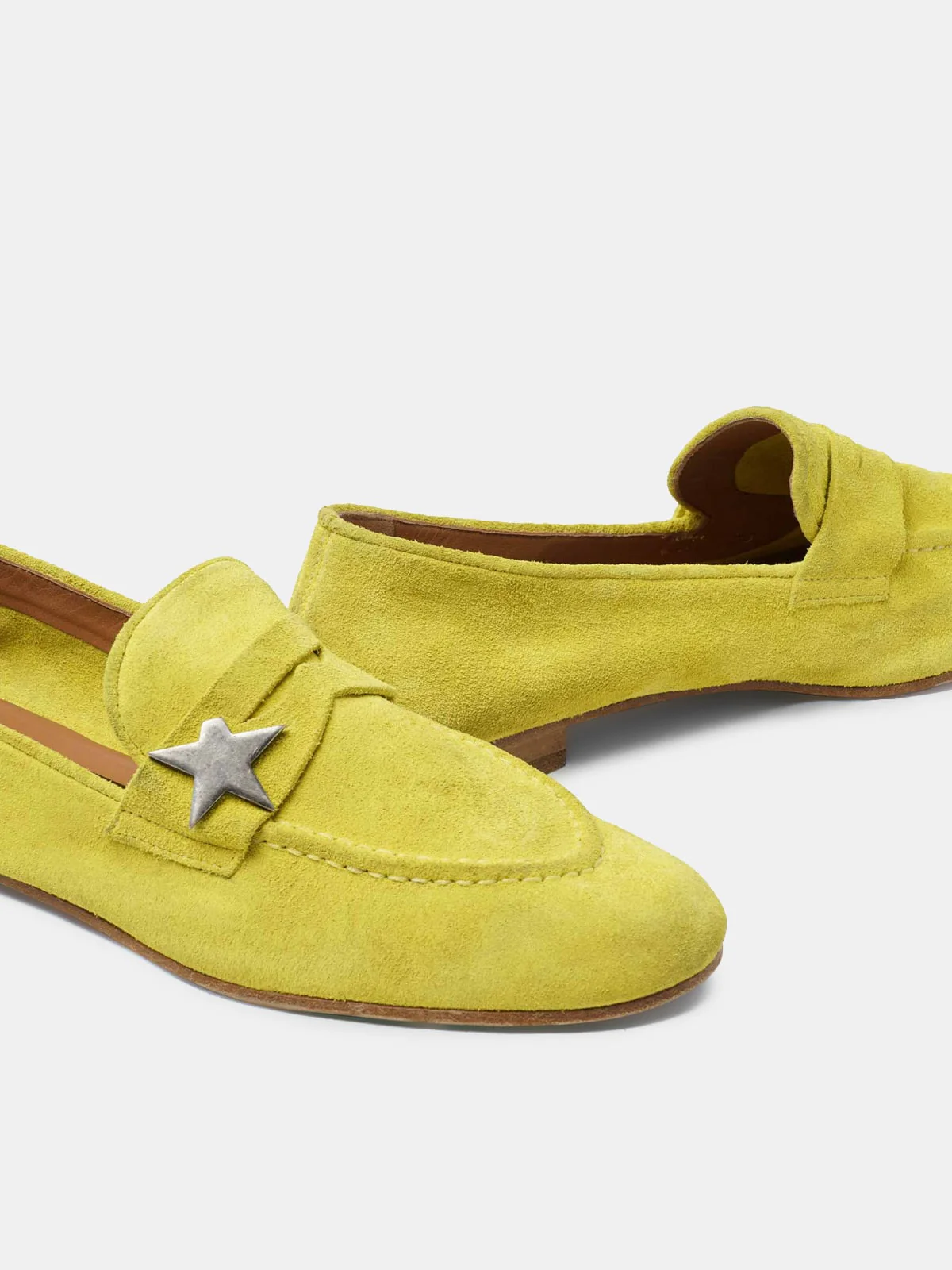 Women | Virginia Loafers Yellow Suede Leather - Image 3