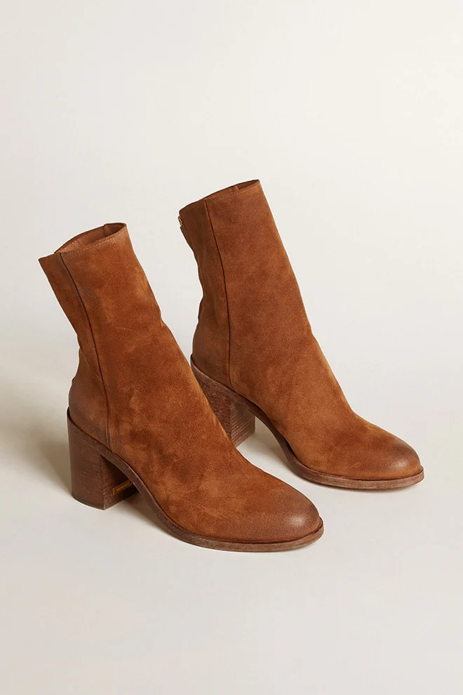 Women | Vivienne Ankle Boots Cognac Suede | Cognac - Image 9