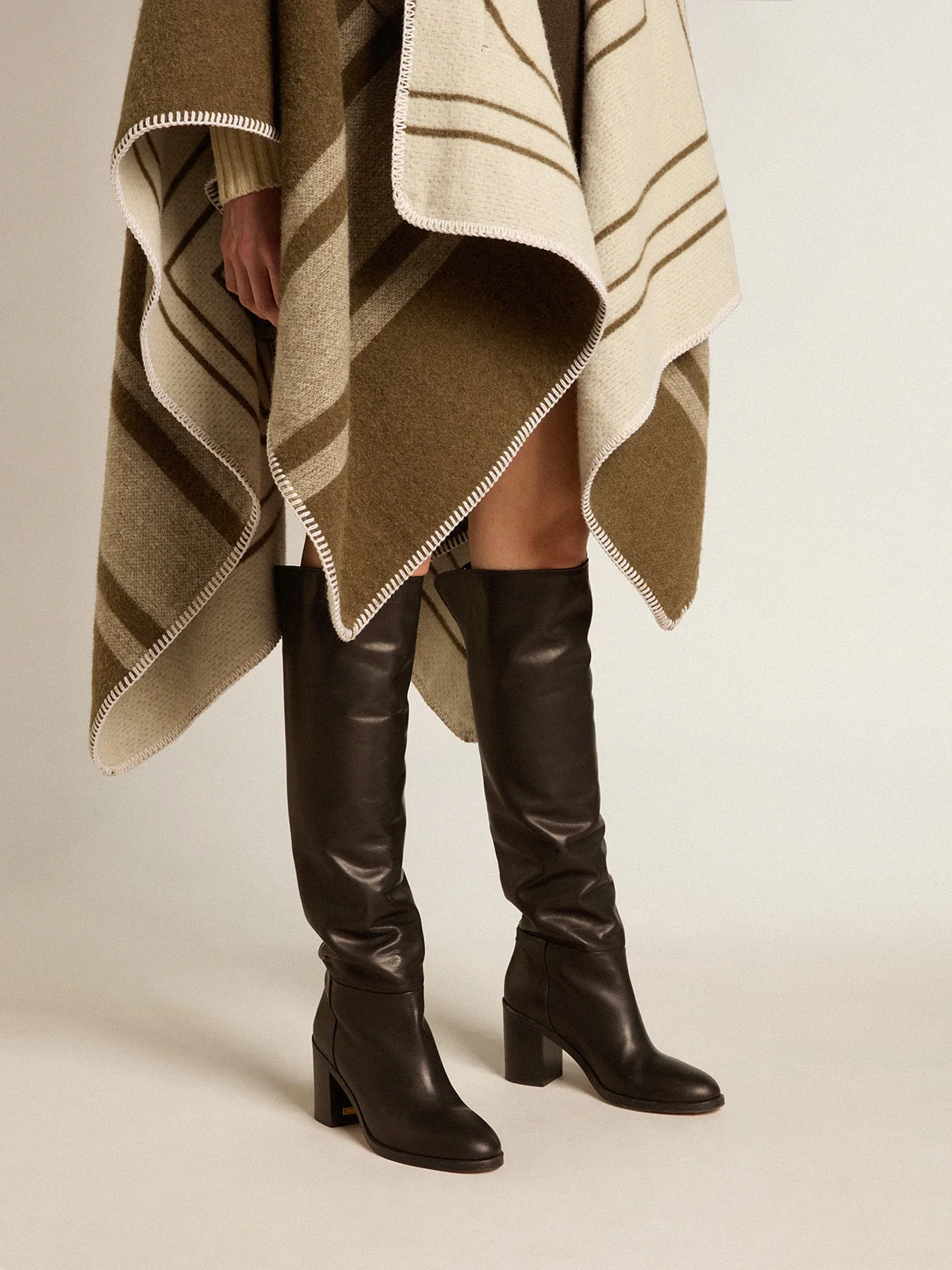 Women | Vivienne Knee-High Boots Black Leather | Black - Image 6