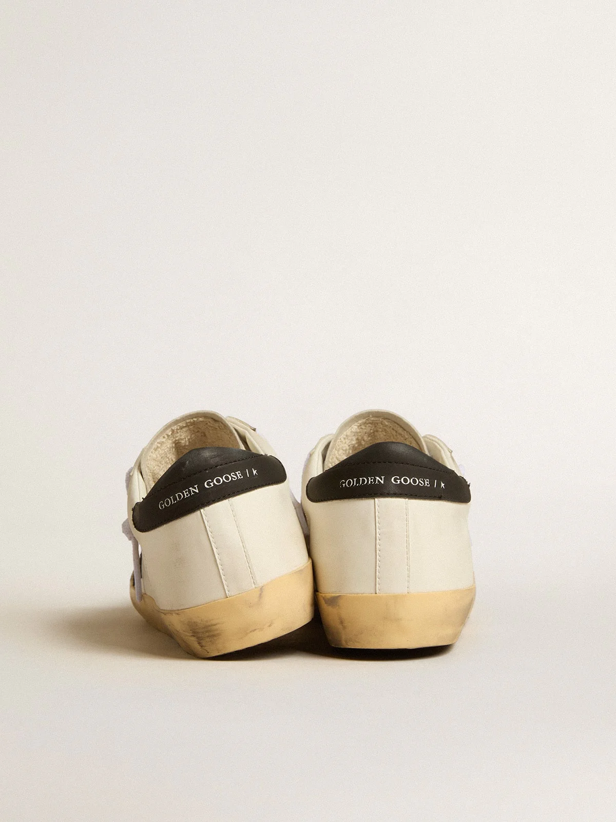 Women | White Bio-Based Wo Super-Star with Black Star & Heel Tab | White x Black x Beige - Image 7