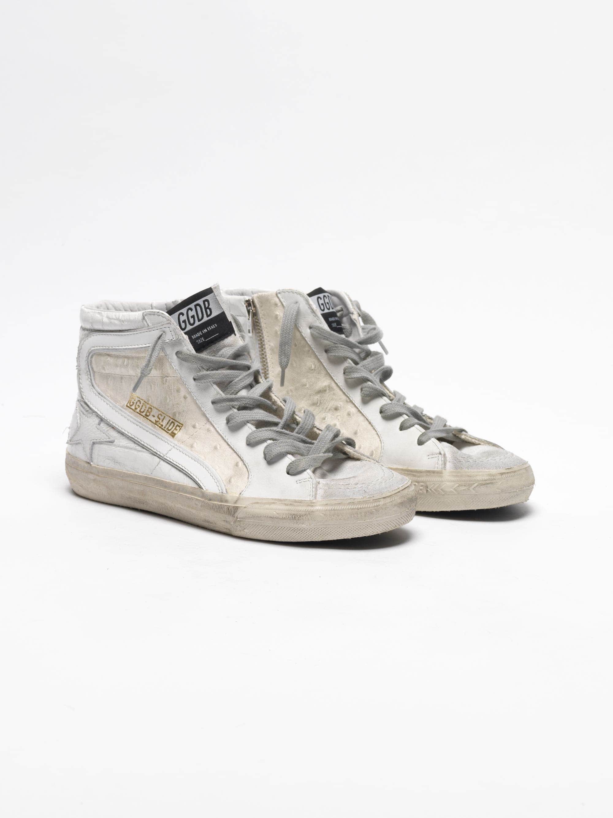 Women | White Patchwork Shades Slide Sneakers - Image 5