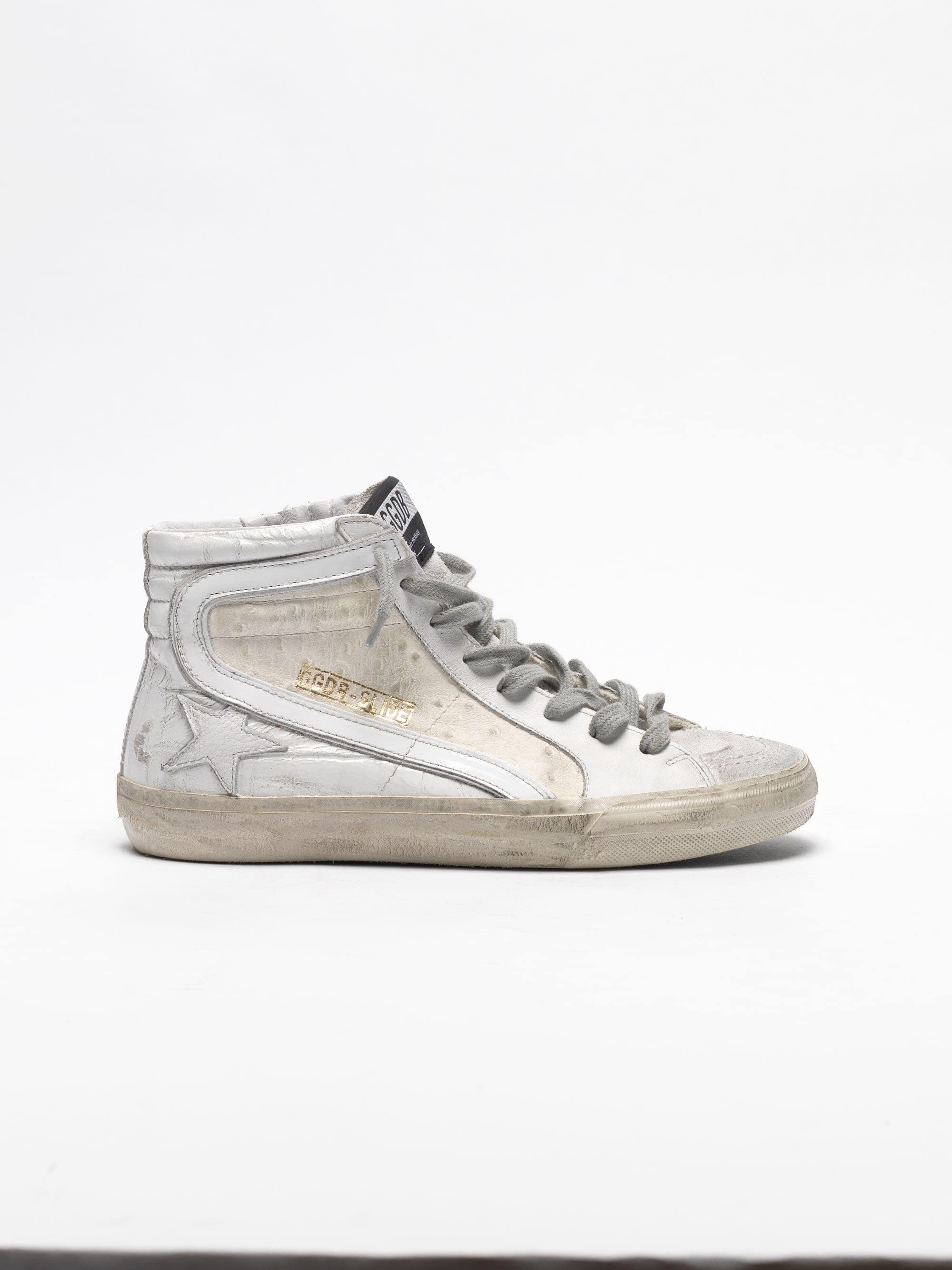 Women | White Patchwork Shades Slide Sneakers - Image 6
