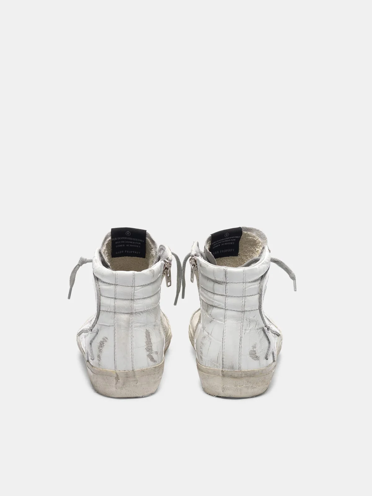 Women | White Patchwork Shades Slide Sneakers - Image 8