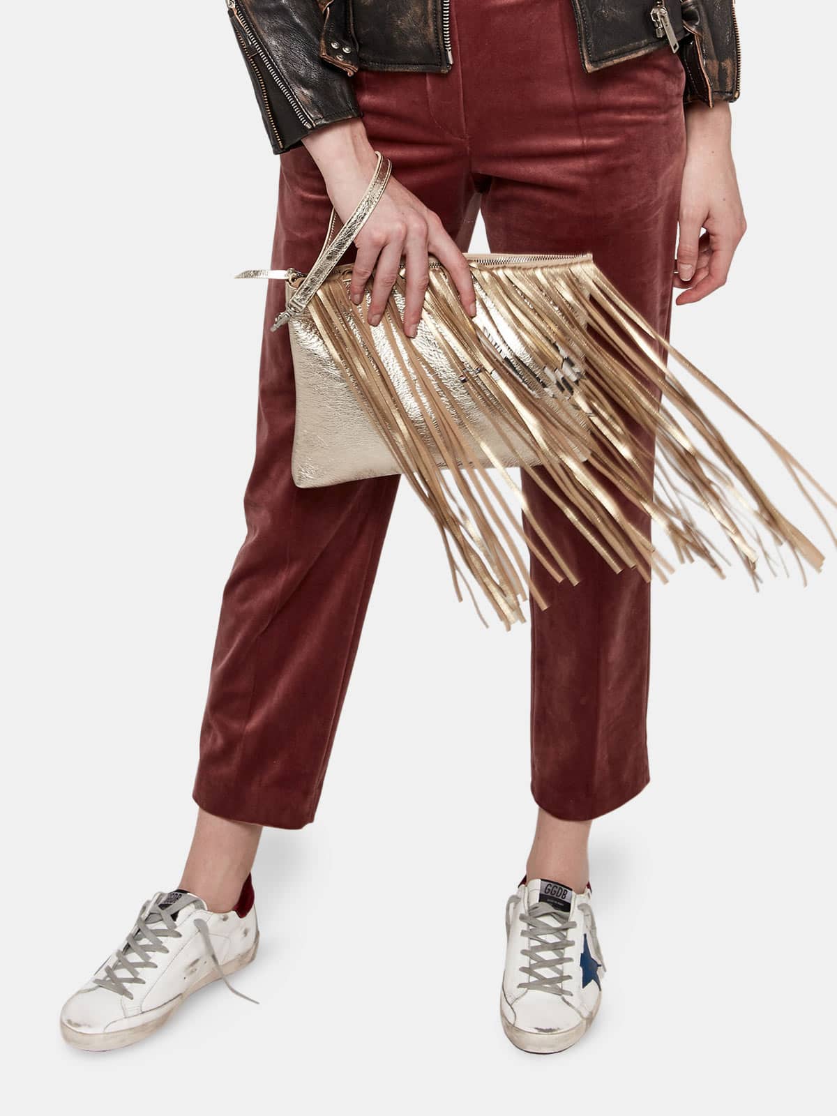 Women | Xl Toast Bag Leather with Suede Fringe - Image 5