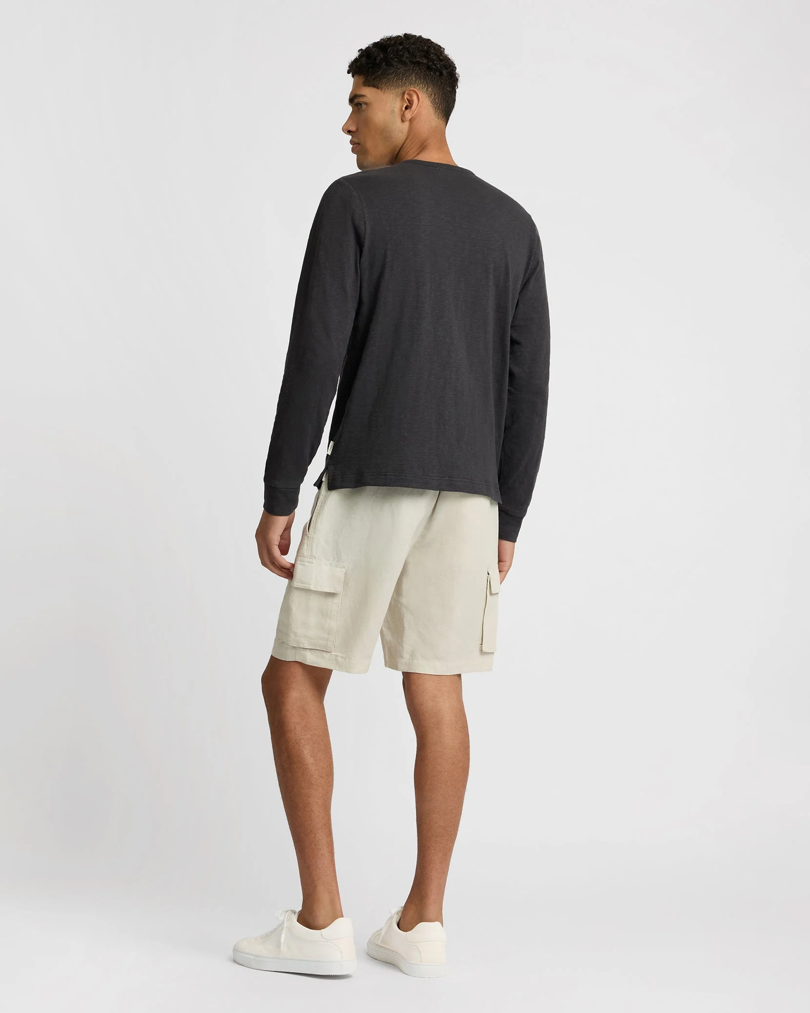 Mens | Heavyweight Slub Henley | Noir - Image 6