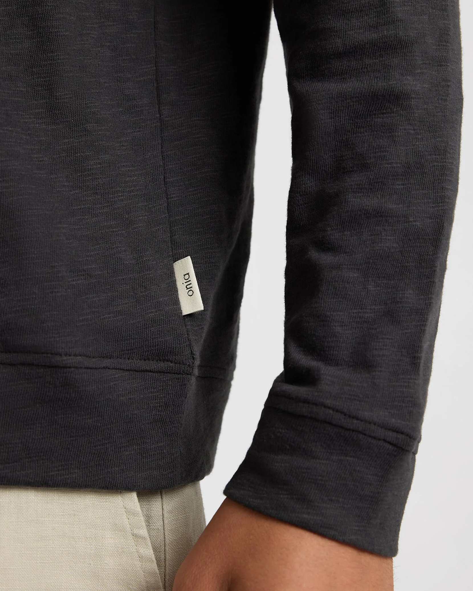 Mens | Heavyweight Slub Hoodie | Noir - Image 4