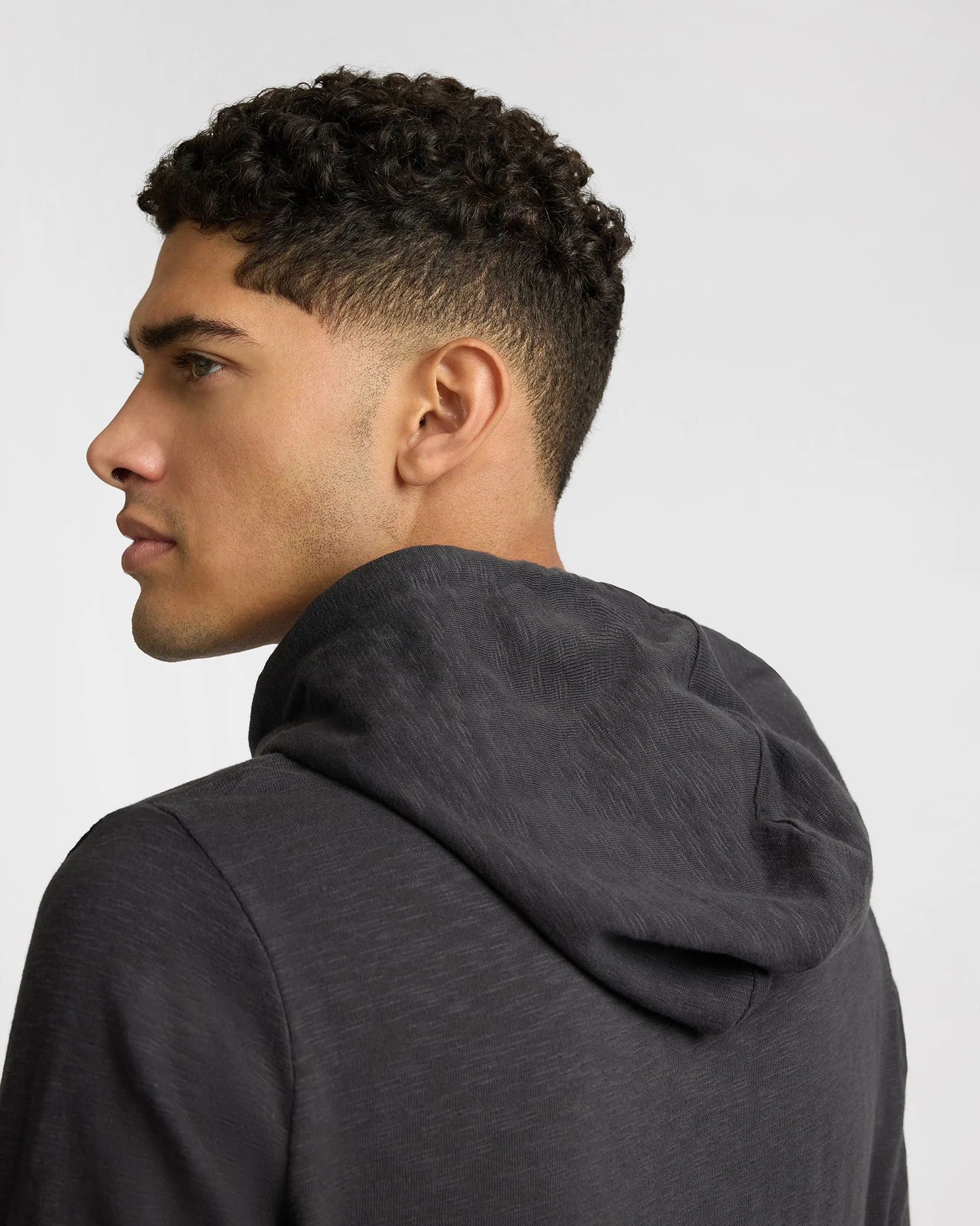 Mens | Heavyweight Slub Hoodie | Noir - Image 5