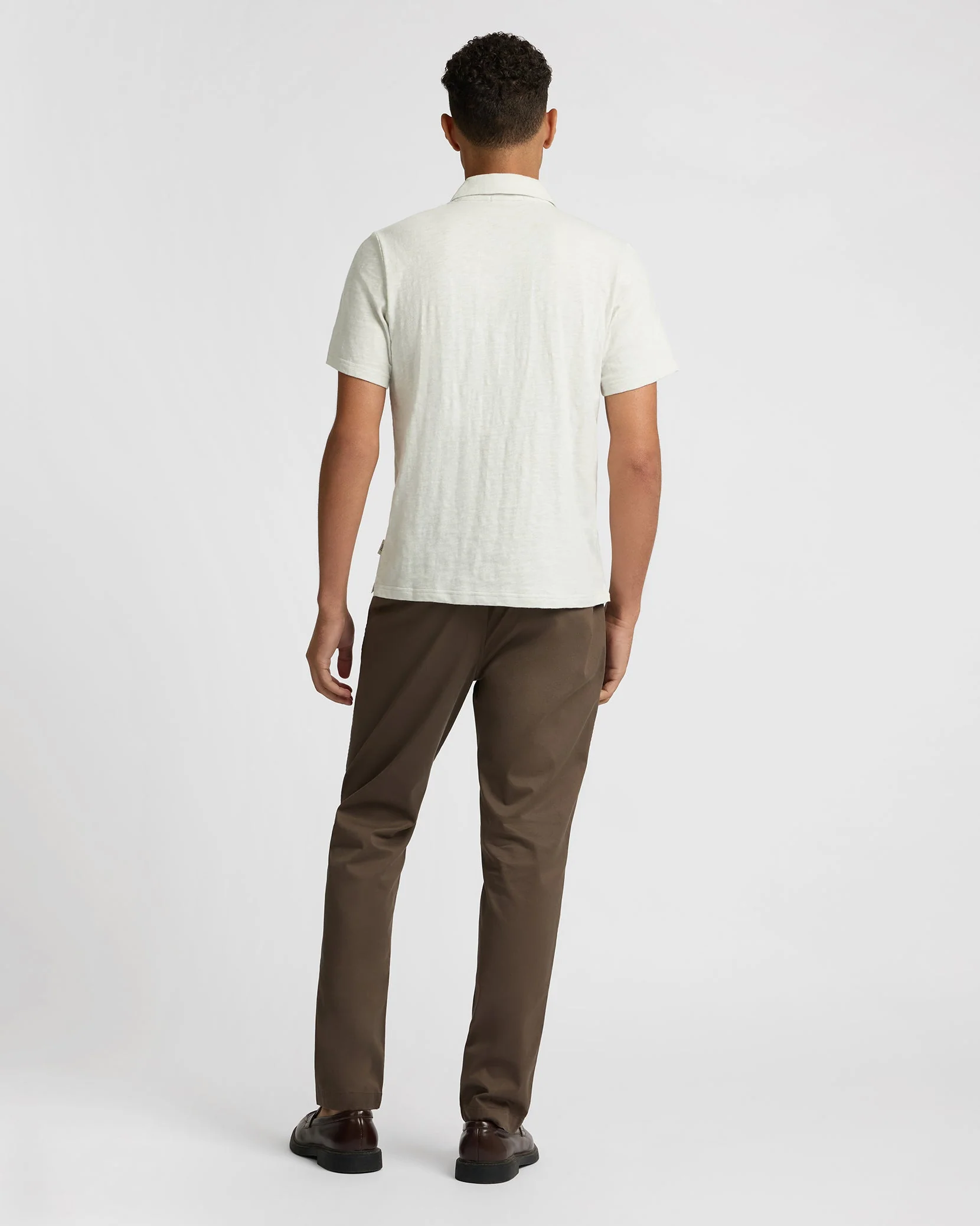 Mens | Heavyweight Slub Polo | Bone - Image 5
