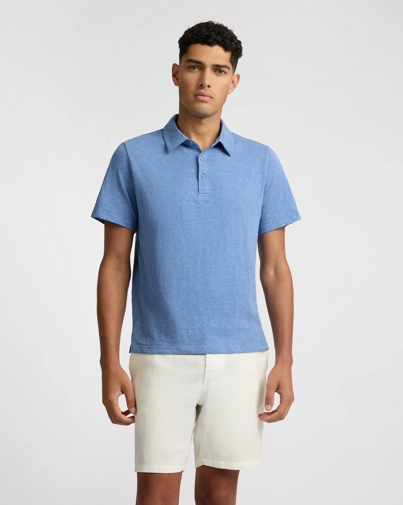 Mens | Heavyweight Slub Polo | Indigo - Image 2