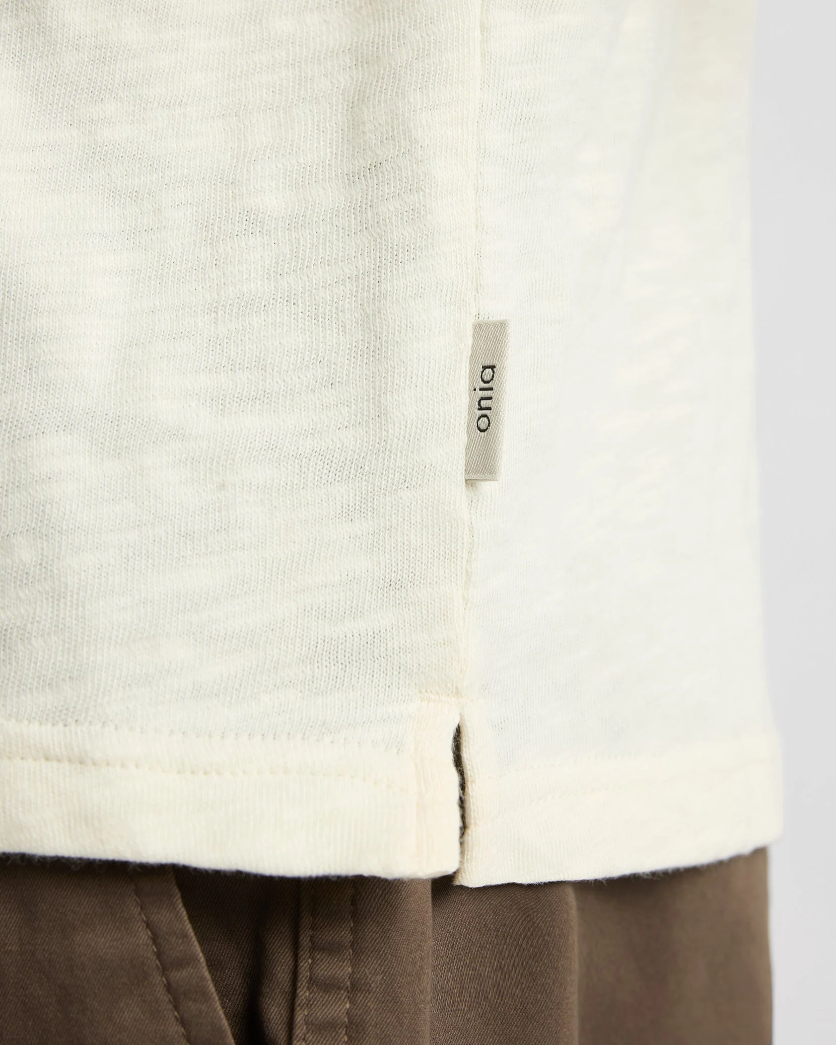 Mens | Heavyweight Slub Polo | Ecru - Image 4