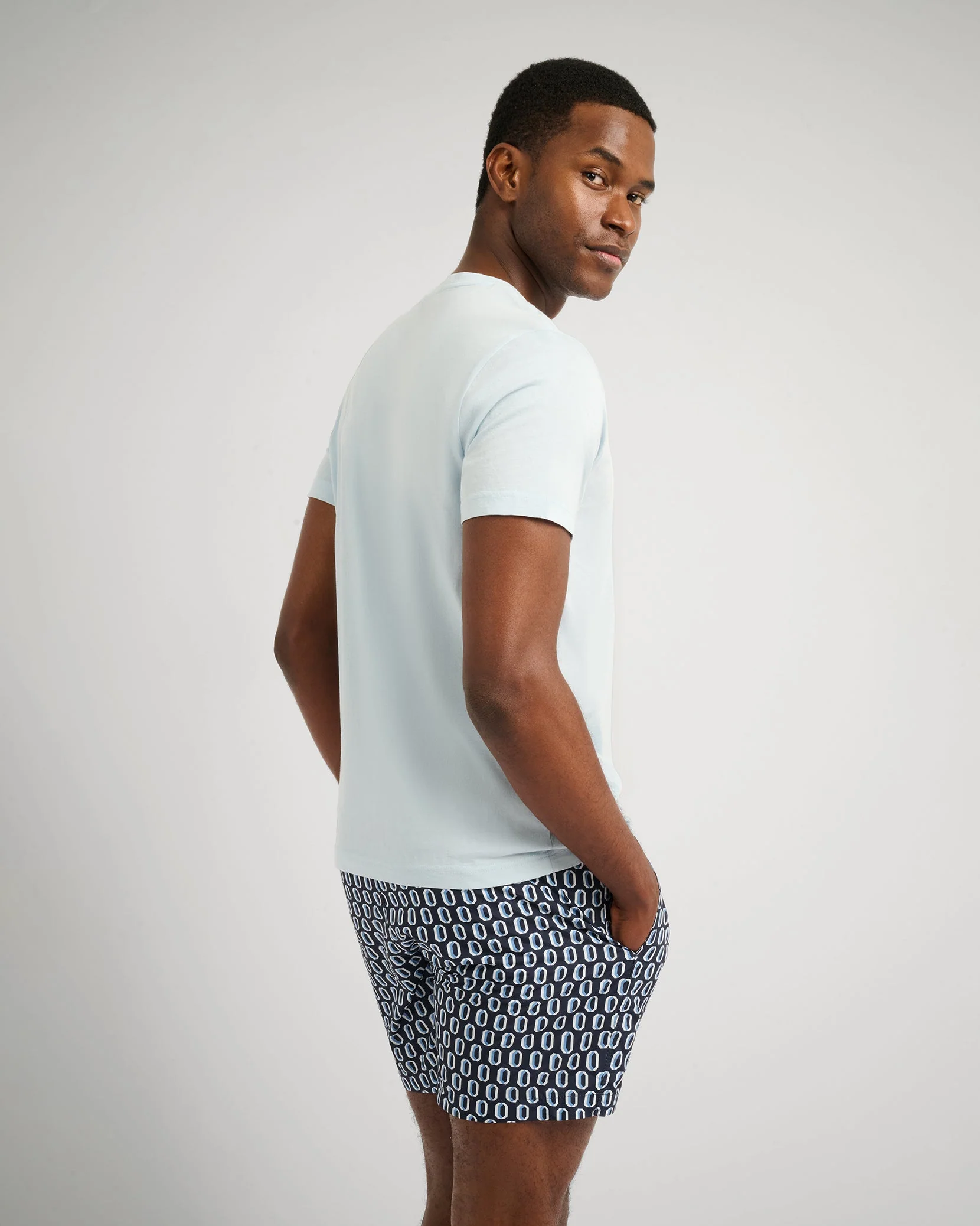 Mens | Joey Crewneck Tee | Soft Sky - Image 5