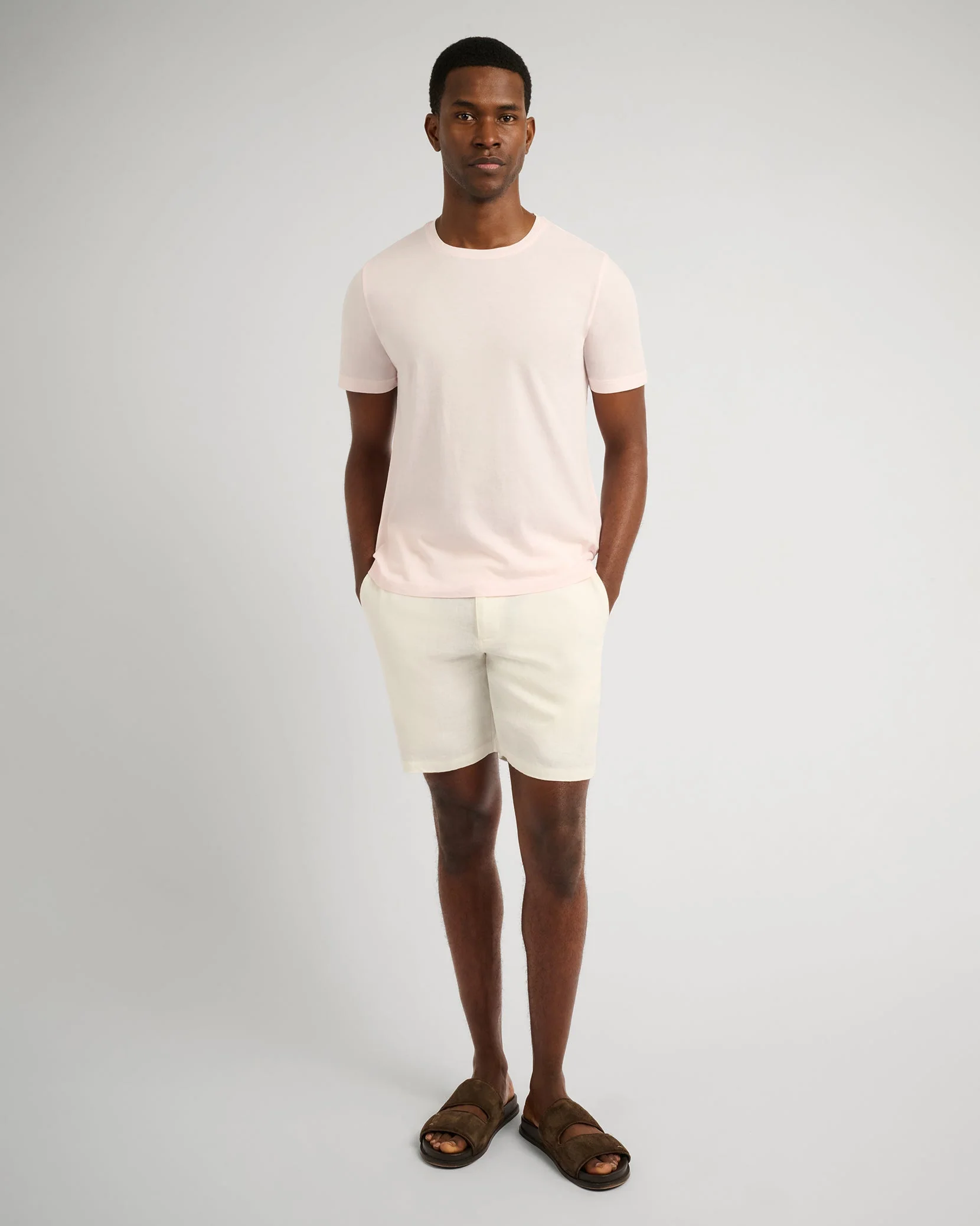 Mens | Joey Crewneck Tee | Barely Pink - Image 4