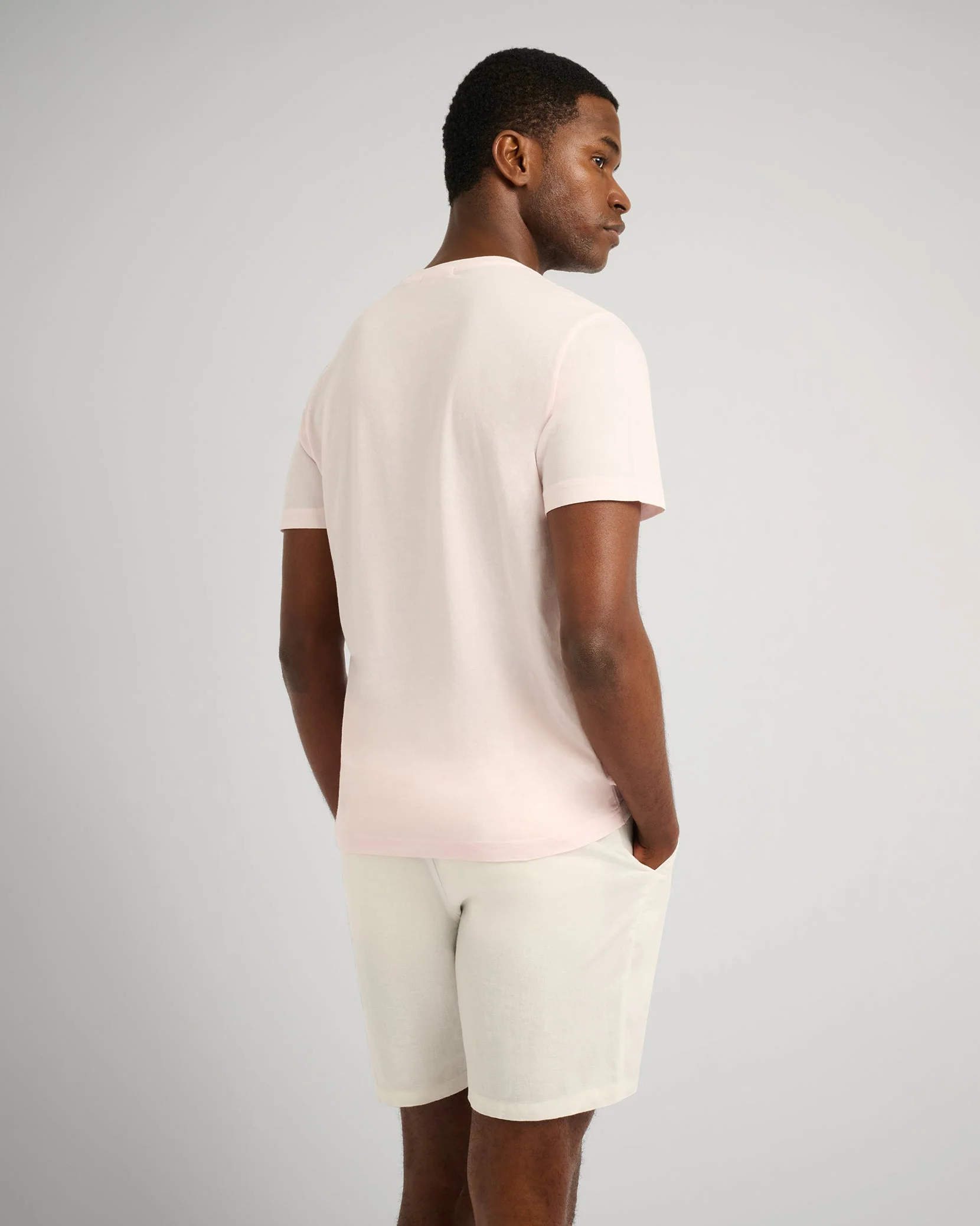 Mens | Joey Crewneck Tee | Barely Pink - Image 5