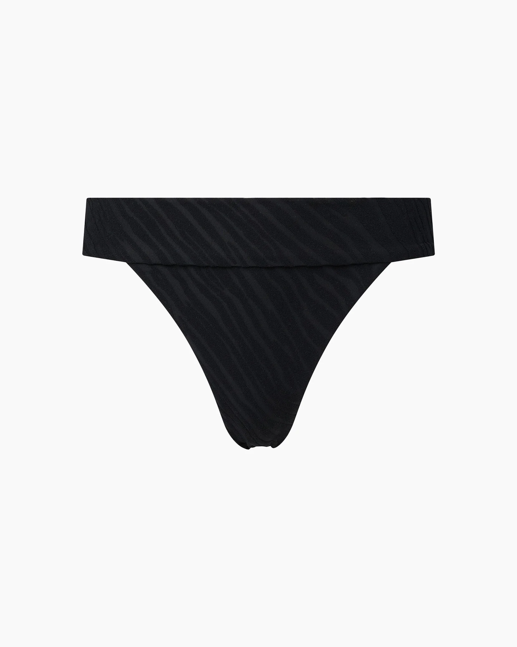 Womens | Karina Bikini Bottom | Ribbed Black - Image 2