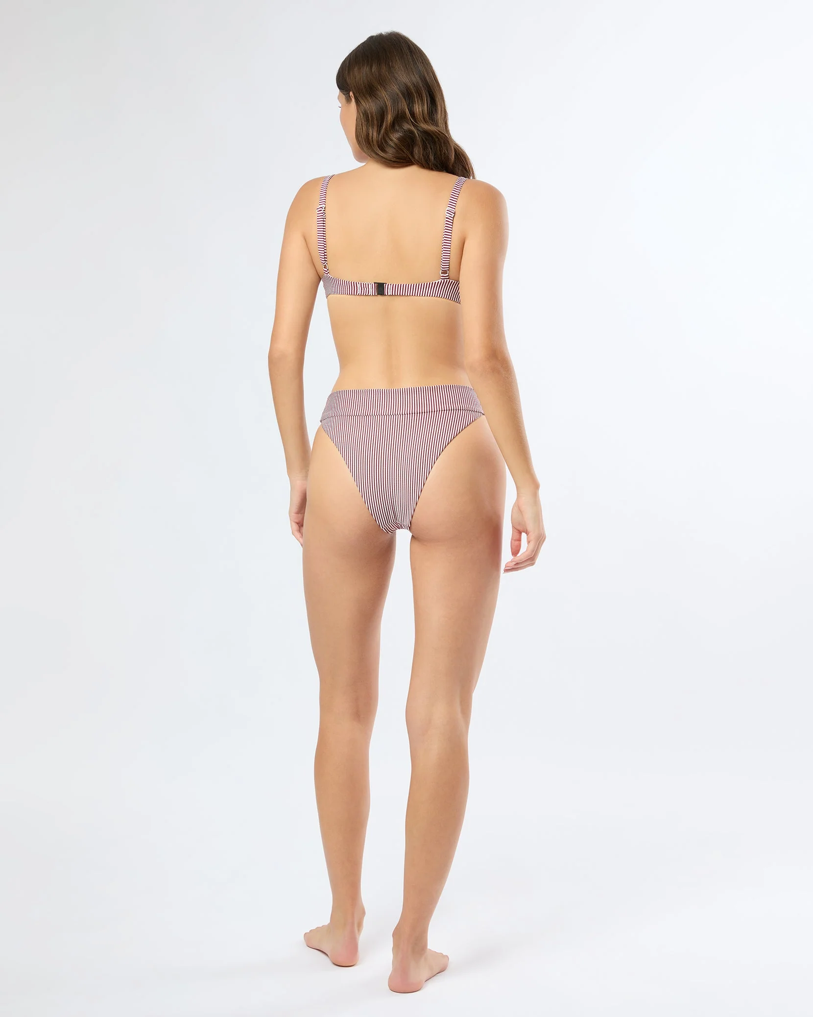 Womens | Karina Bikini Bottom | Pomegranate/White - Image 5