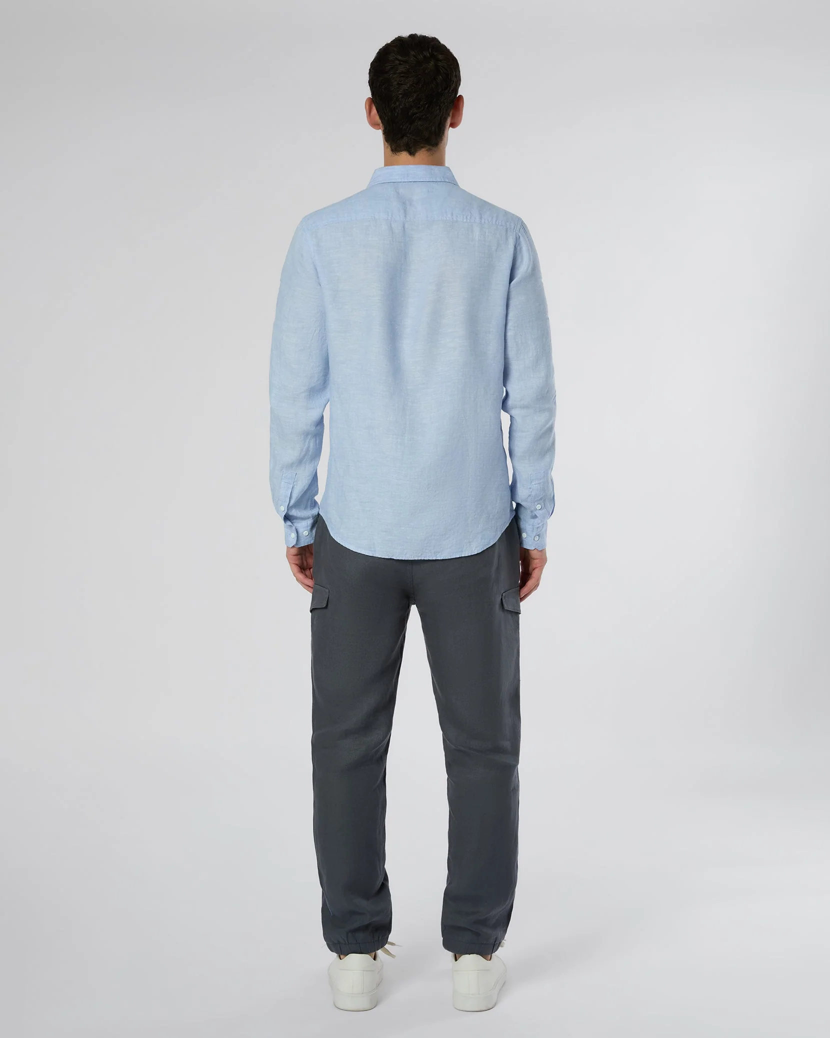 Mens | Linen Cargo Jogger | Gunmetal - Image 6