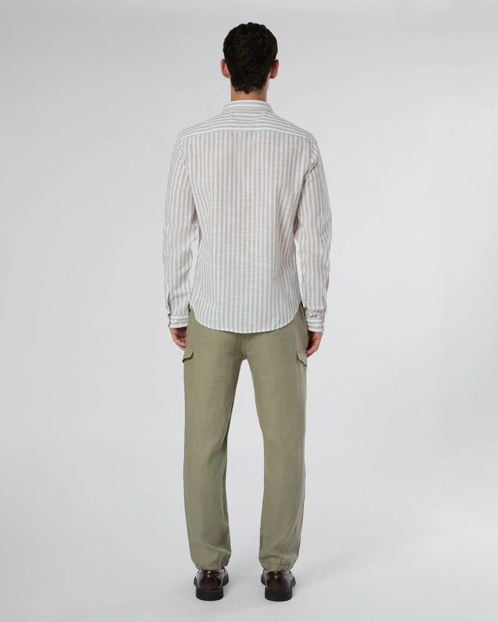 Mens | Linen Cargo Jogger | Light Olive - Image 7