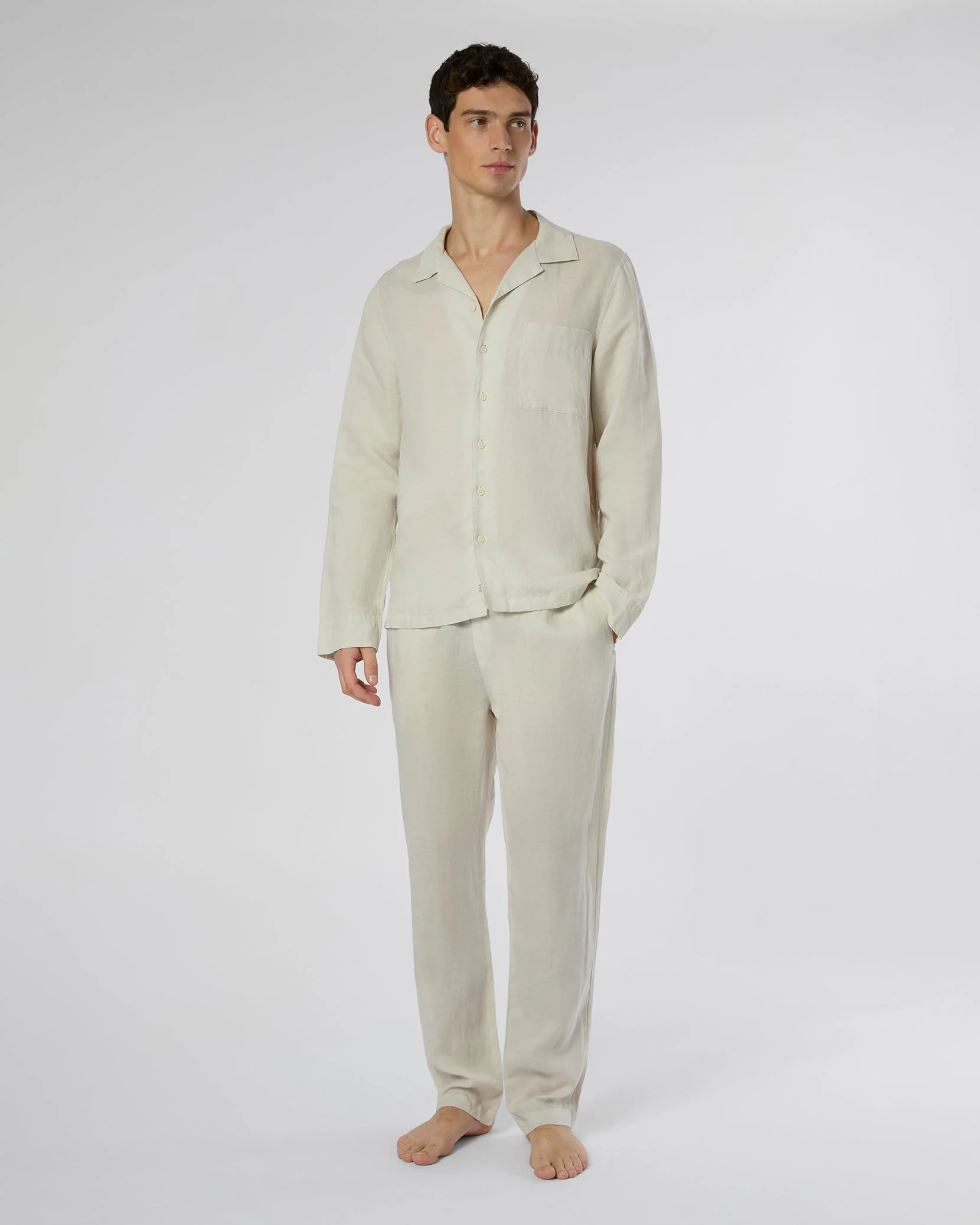 Mens | Linen Home Pant | Stone - Image 4