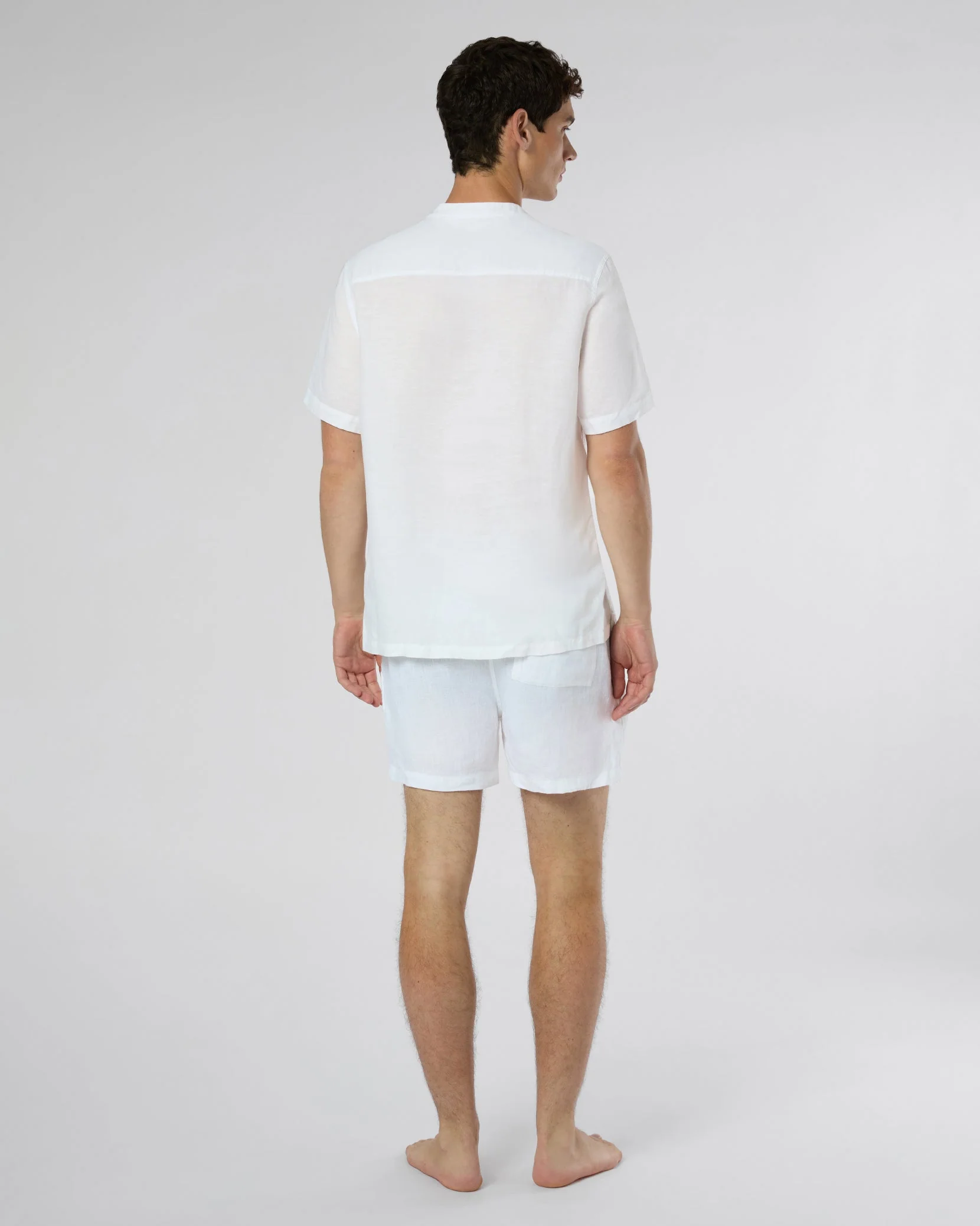 Mens | Linen Home Short | White - Image 7