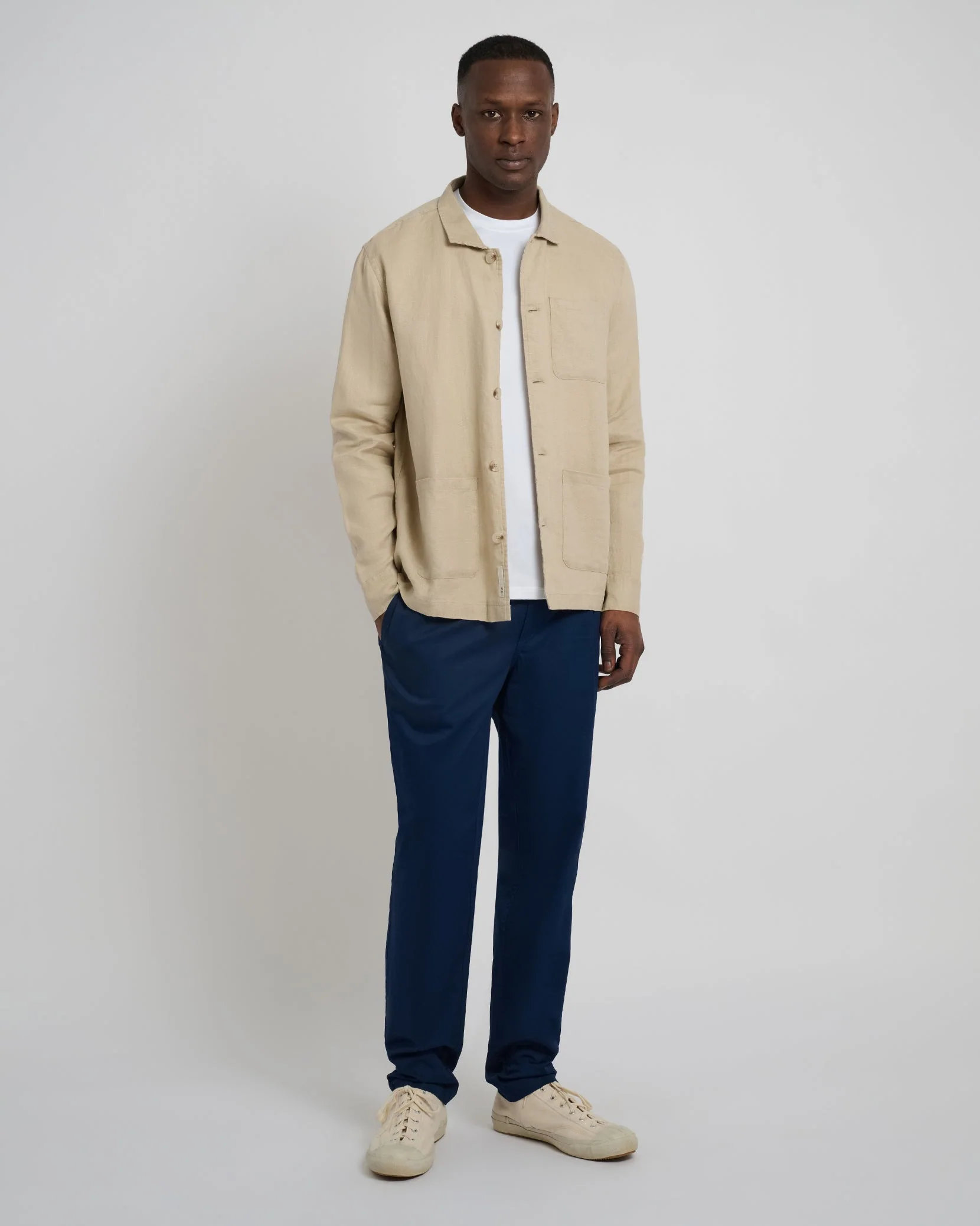 Mens | Linen Overshirt | Tan - Image 3