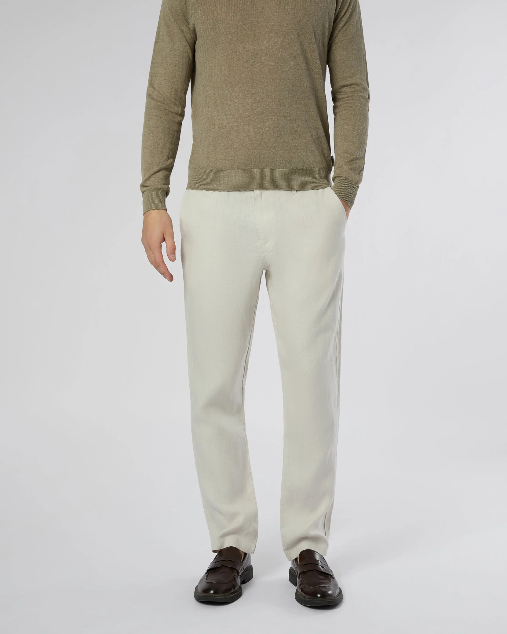 Mens | Linen Trouser | Stone - Image 2