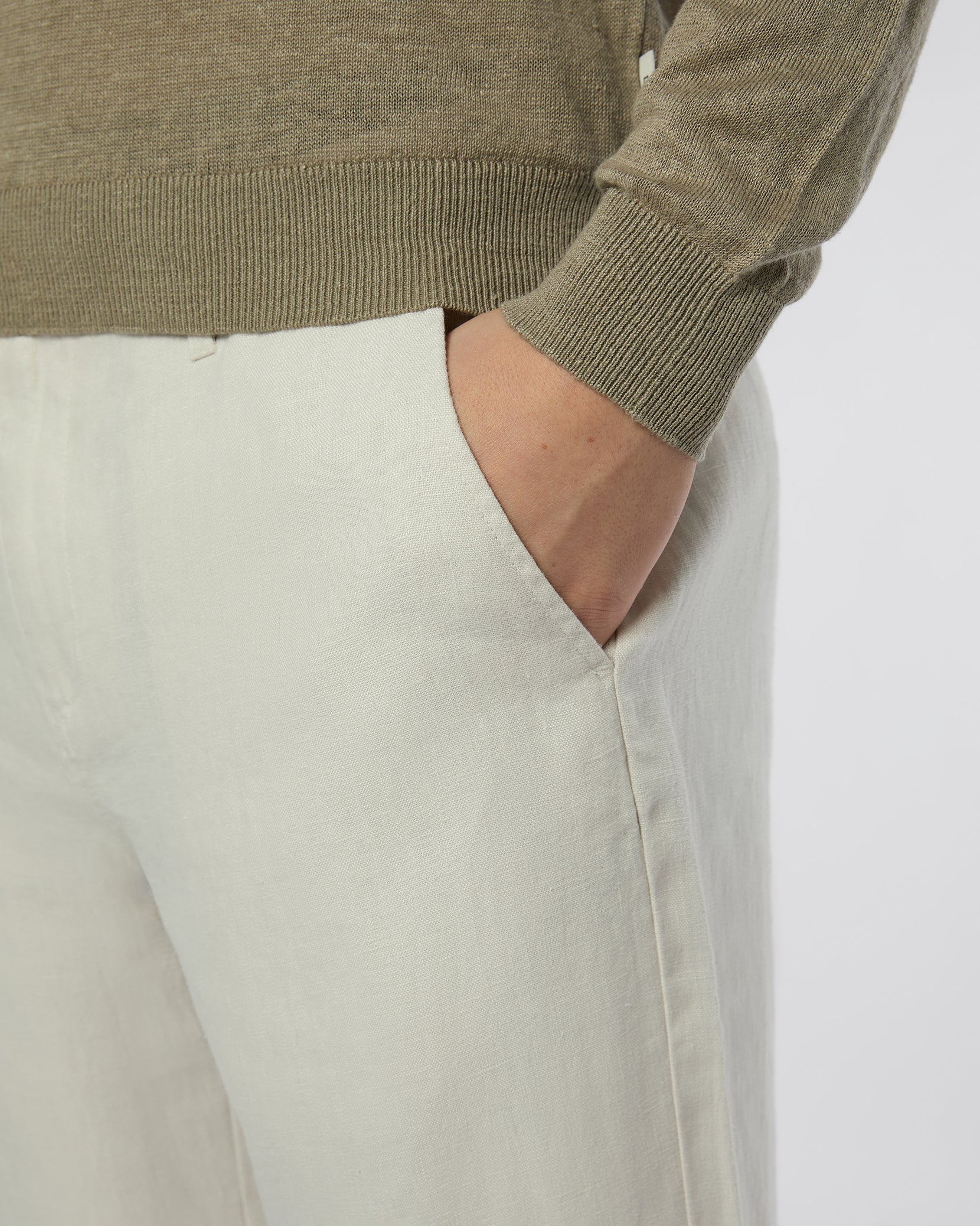 Mens | Linen Trouser | Stone - Image 4