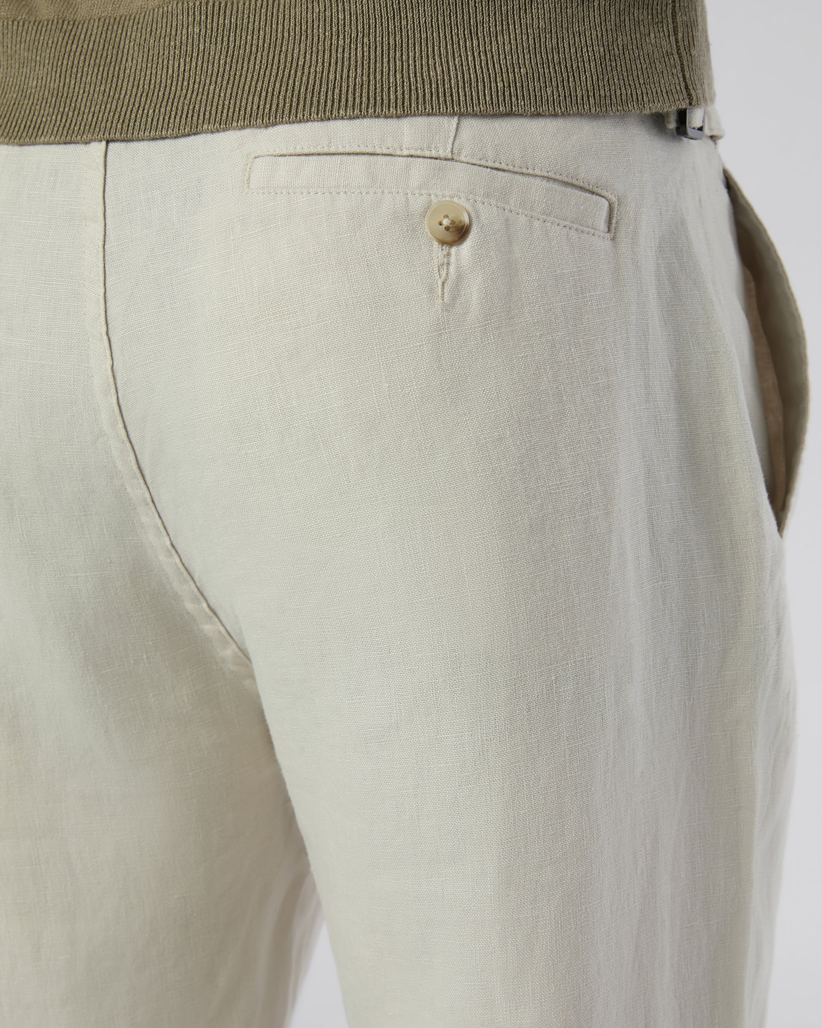 Mens | Linen Trouser | Stone - Image 6
