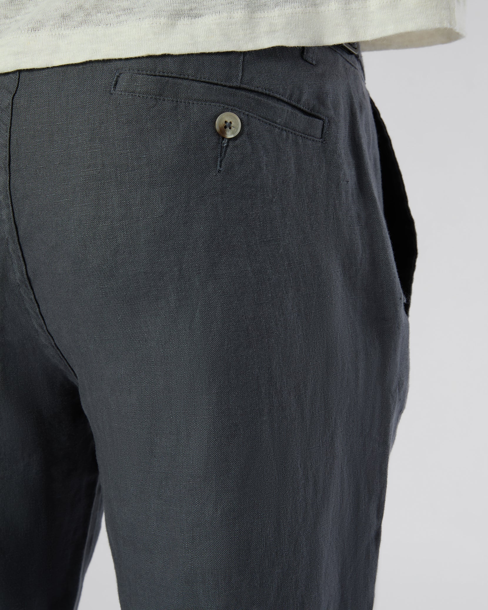 Mens | Linen Trouser | Gunmetal - Image 6