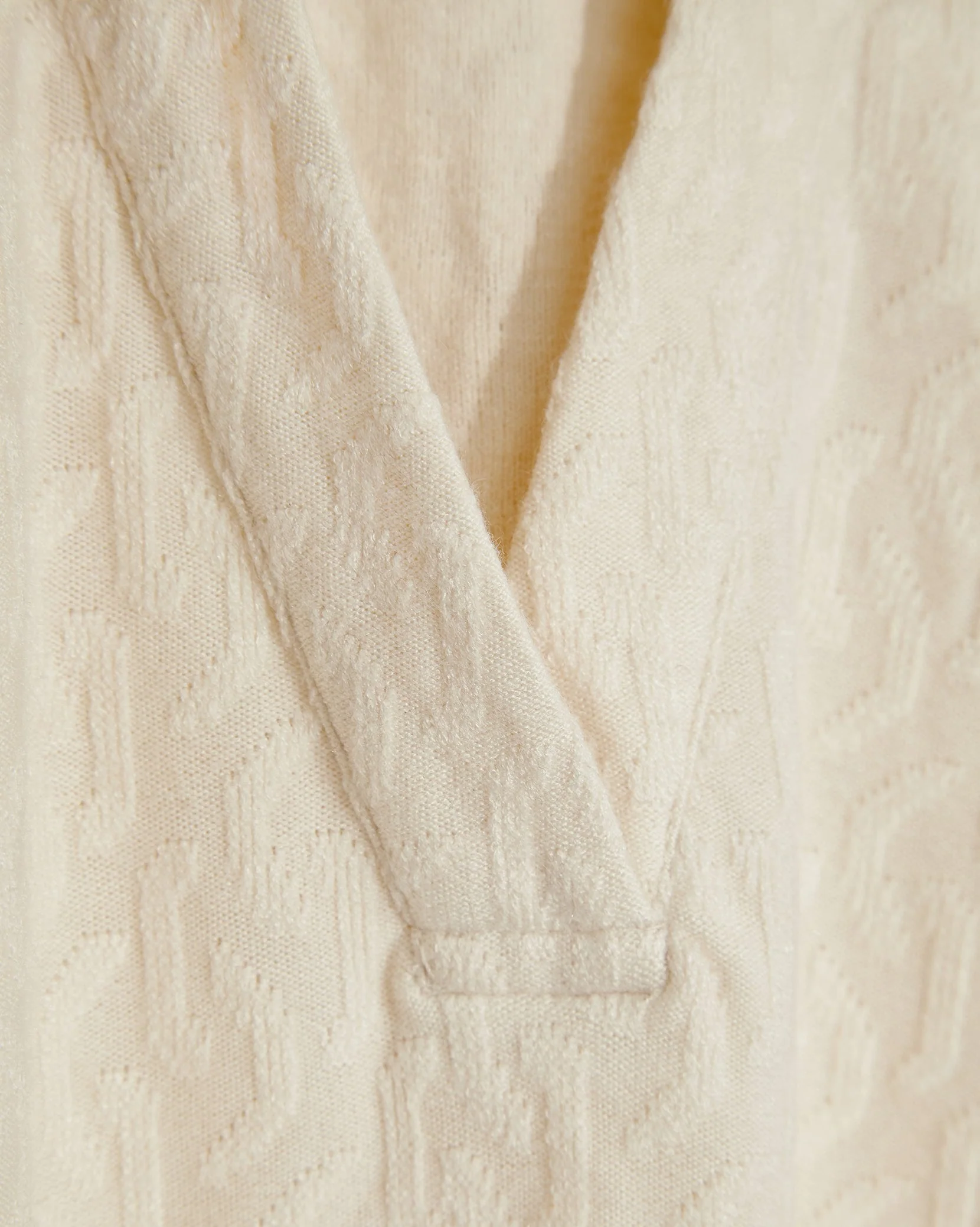 Womens | Long Sleeve Polo Geo Knit Bodysuit | French-Vanilla - Image 9