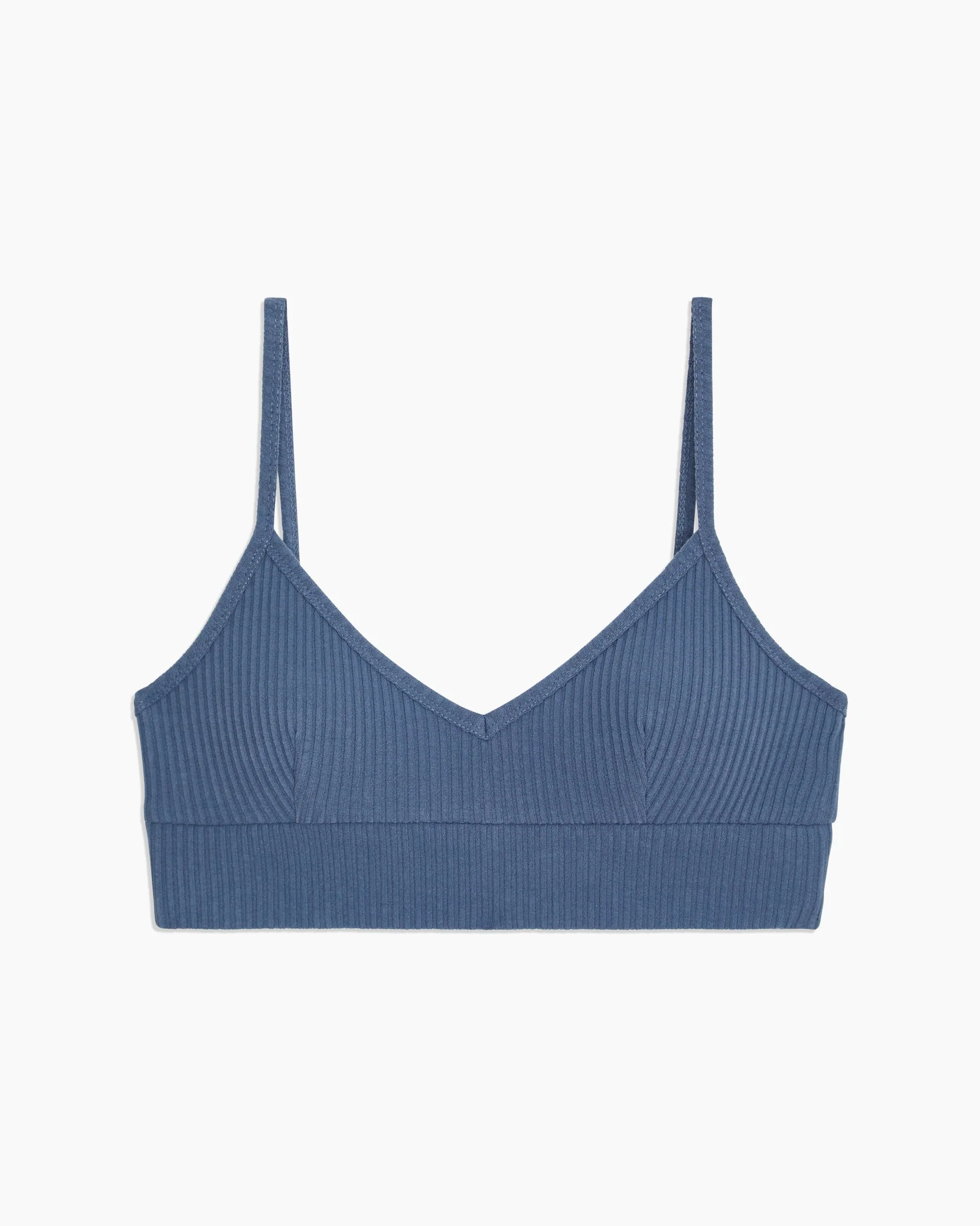 Womens | Lounge Rib Bra | Marine - Image 2