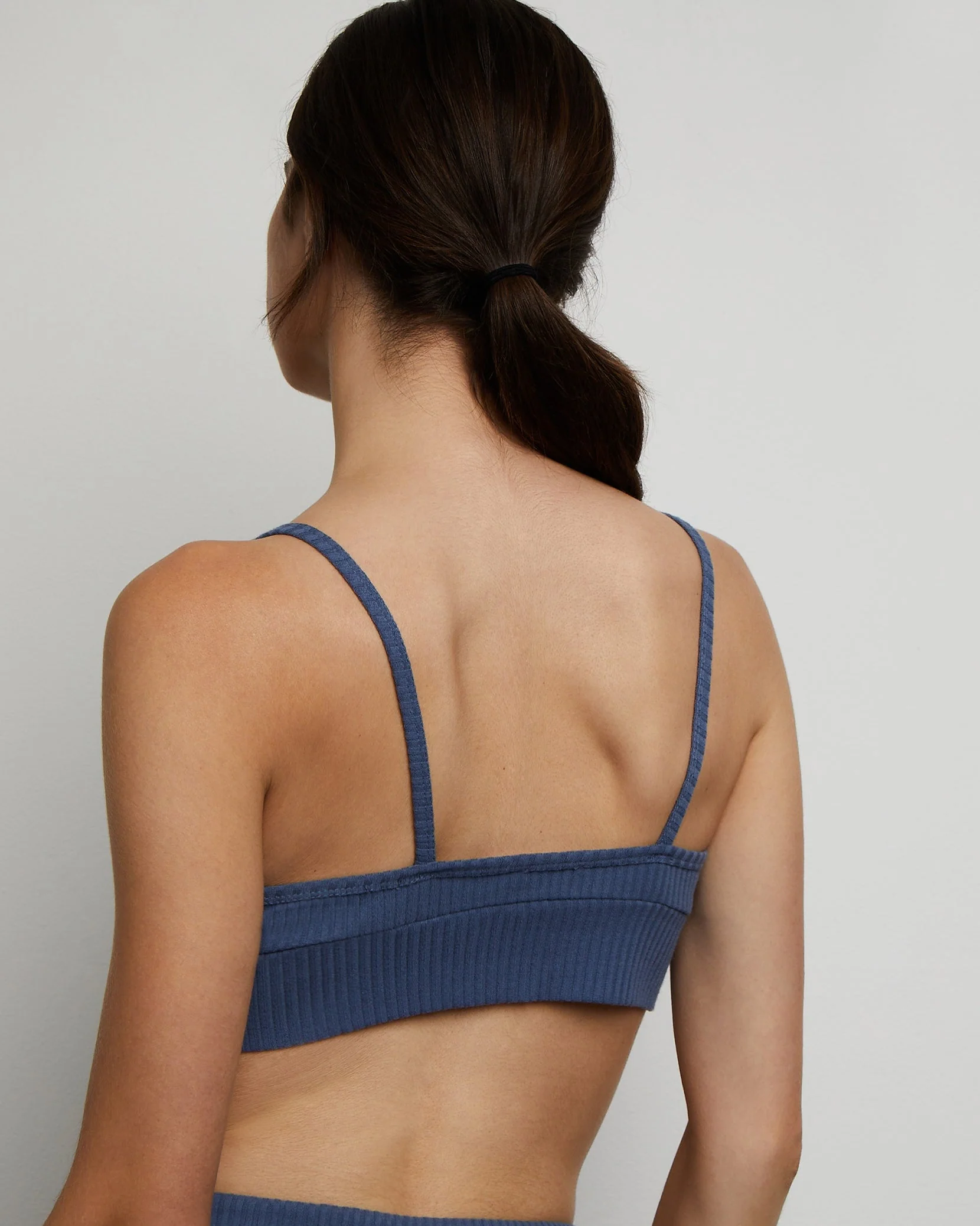 Womens | Lounge Rib Bra | Marine - Image 4