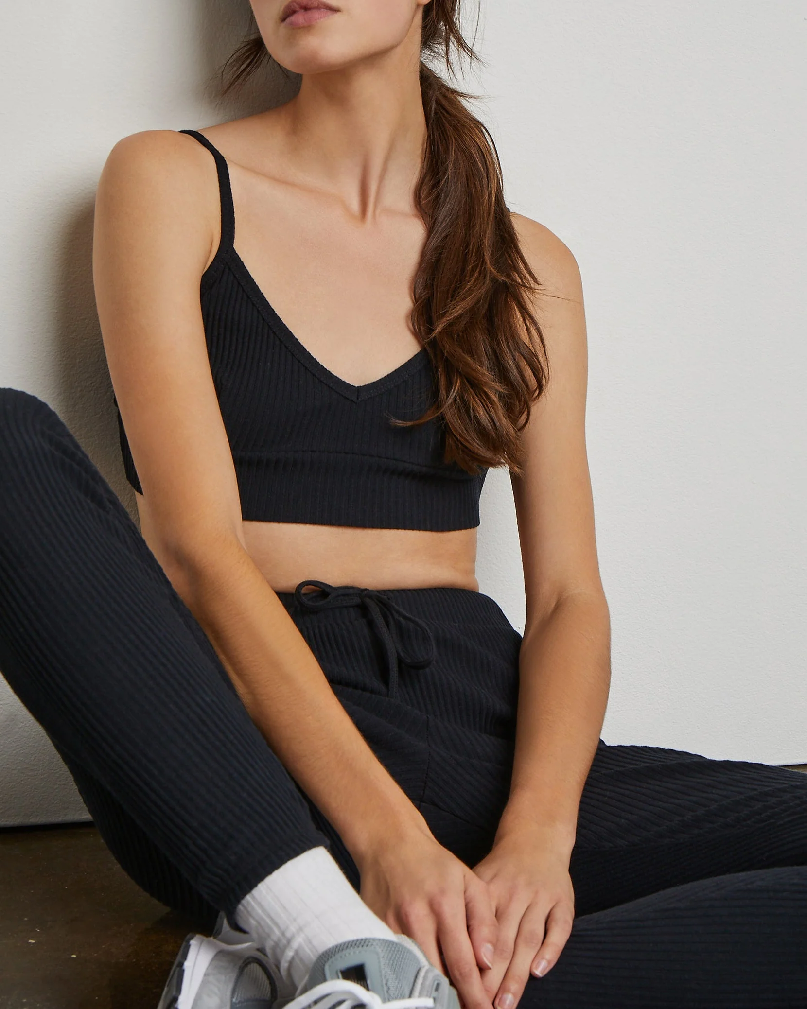 Womens | Lounge Rib Bra | Marine - Image 8