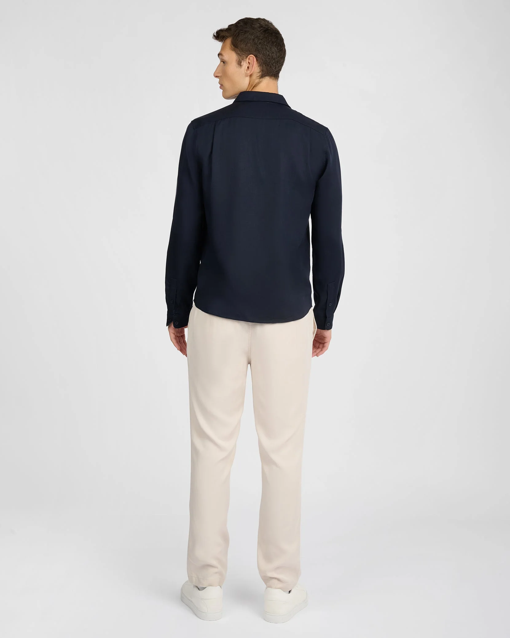 Mens | Lyocell Long Sleeve Shirt | Midnight - Image 6