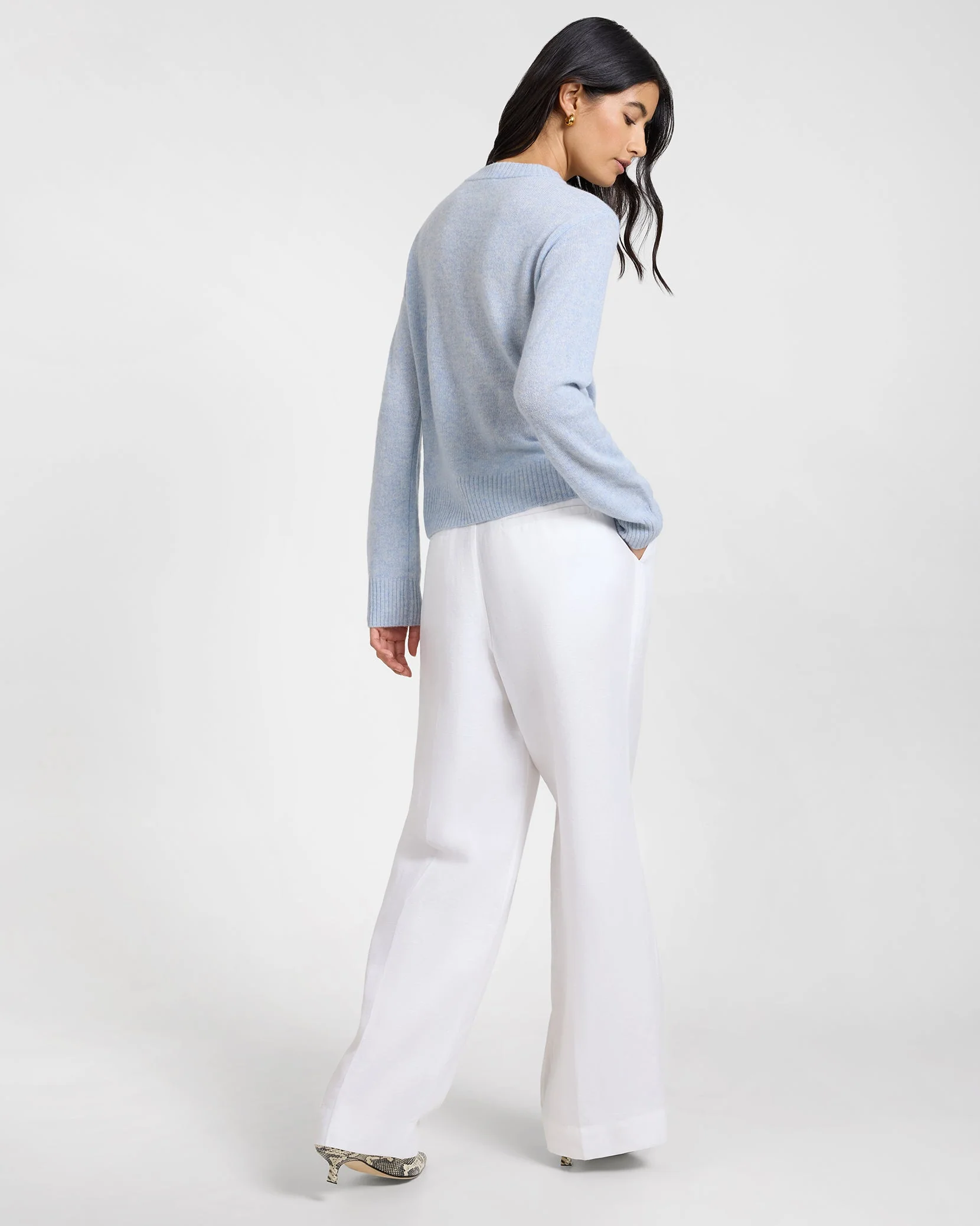 Womens | Lyocell Pleated Trouser | Stone - Image 3
