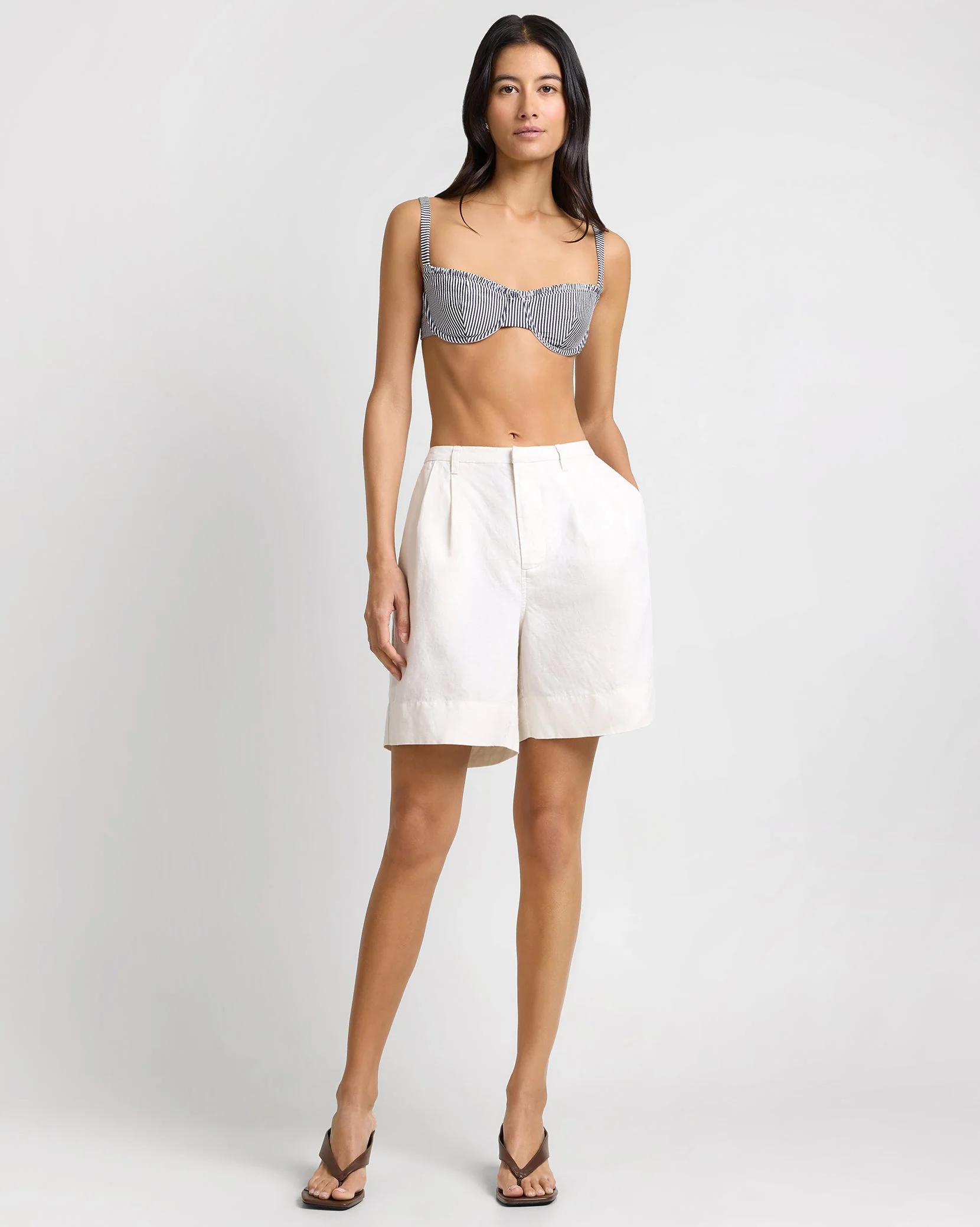 Womens | Marilyn Bikini Top | Noir Navy/White - Image 4