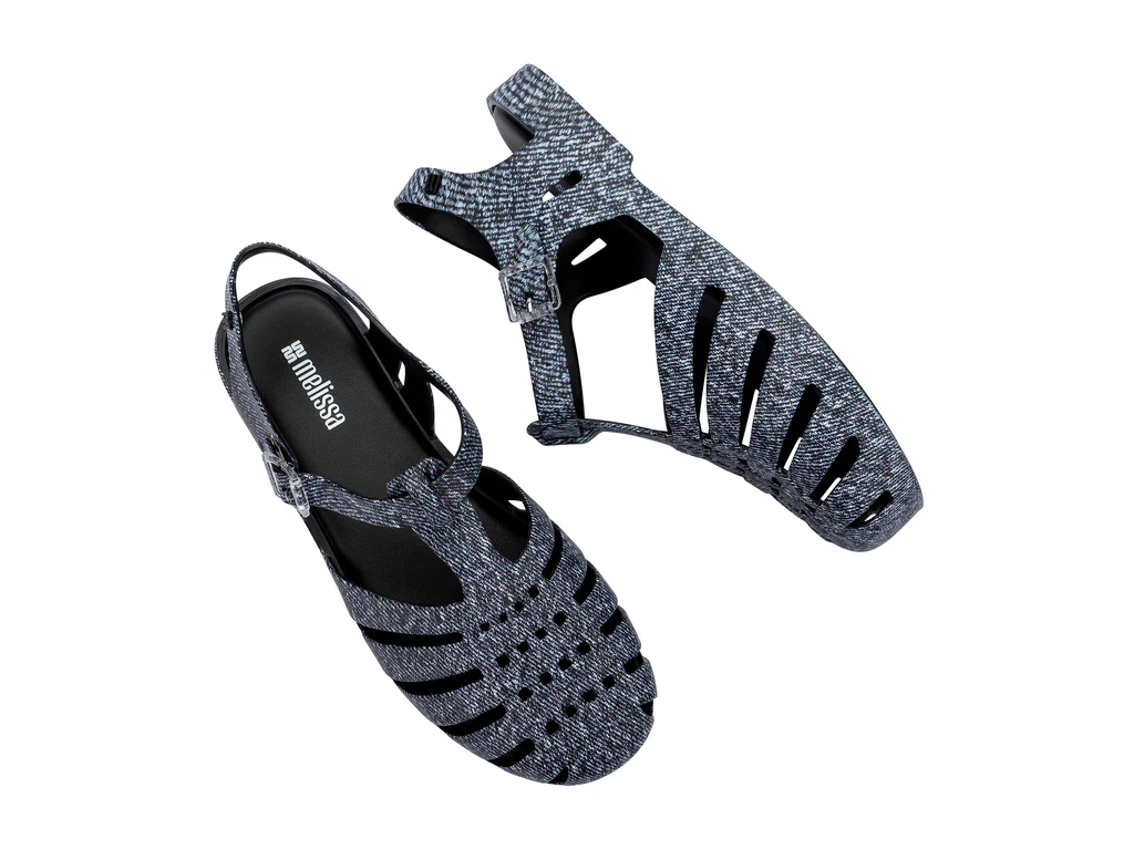 Possession Print Denim Sandal | Black Jeans - Image 2