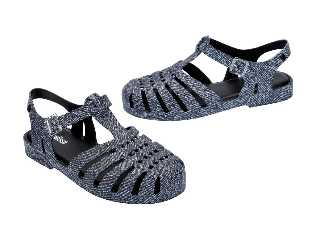 Possession Print Denim Sandal | Black Jeans - Image 3