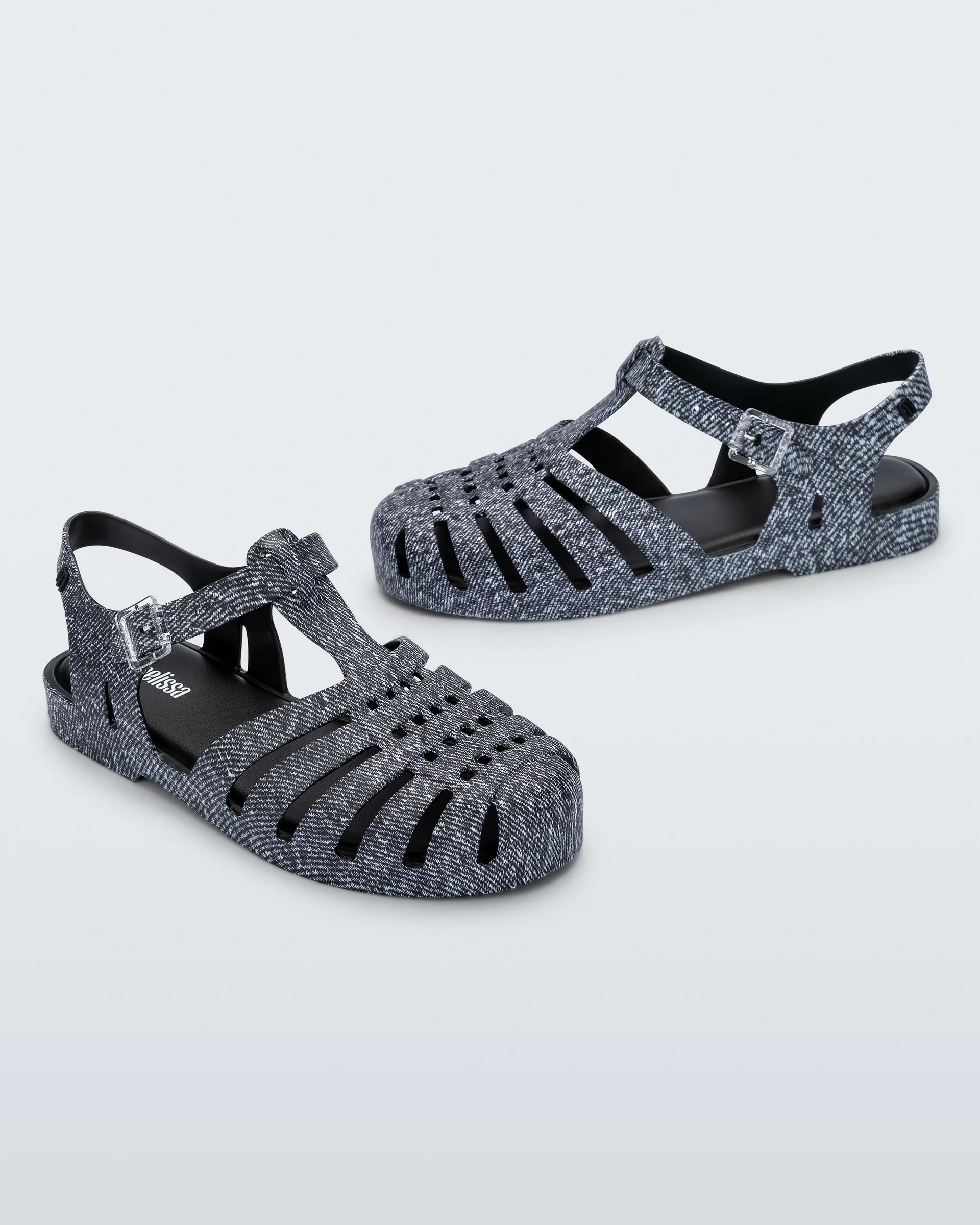 Possession Print Denim Sandal | Black Jeans - Image 7