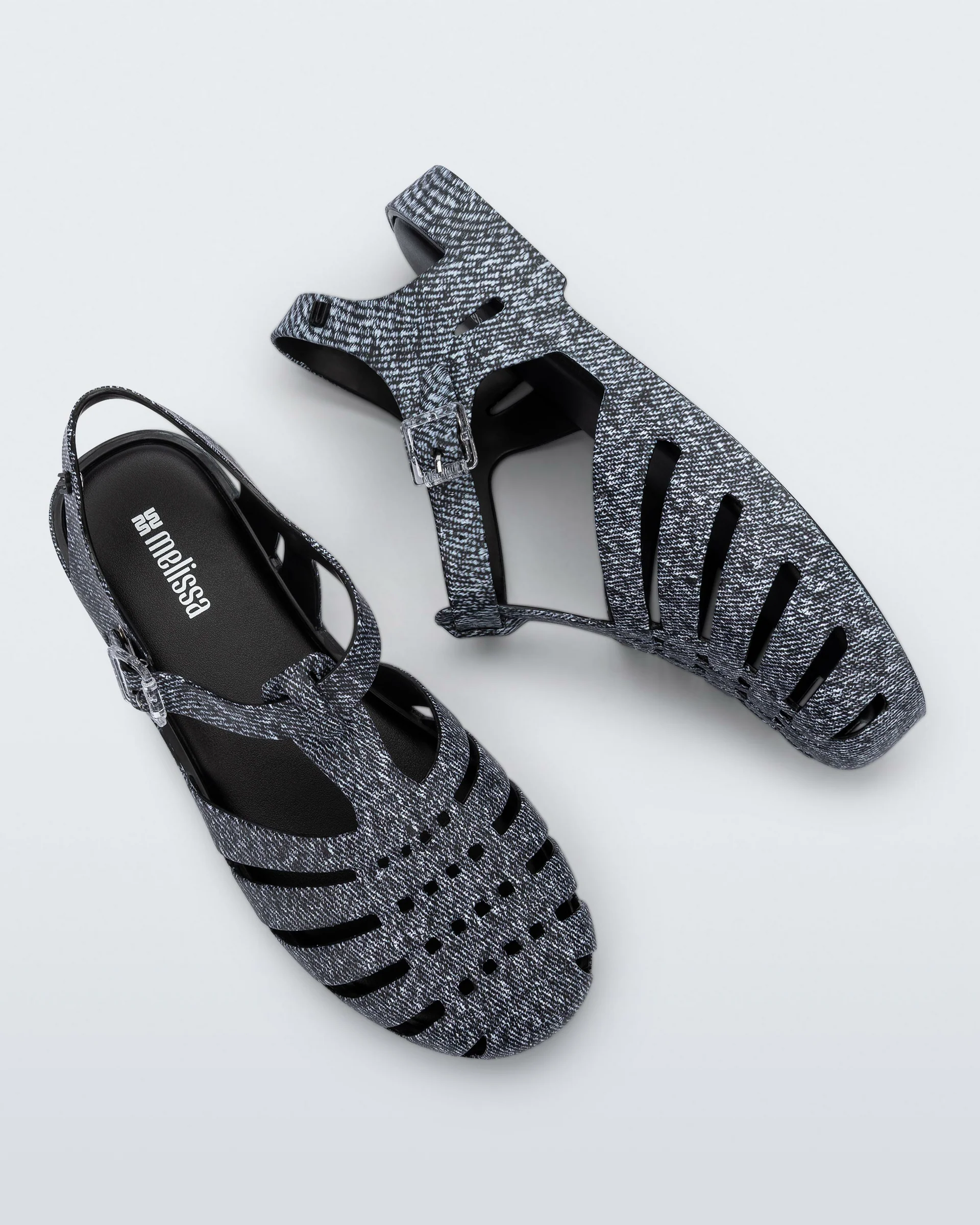 Possession Print Denim Sandal | Black Jeans - Image 8