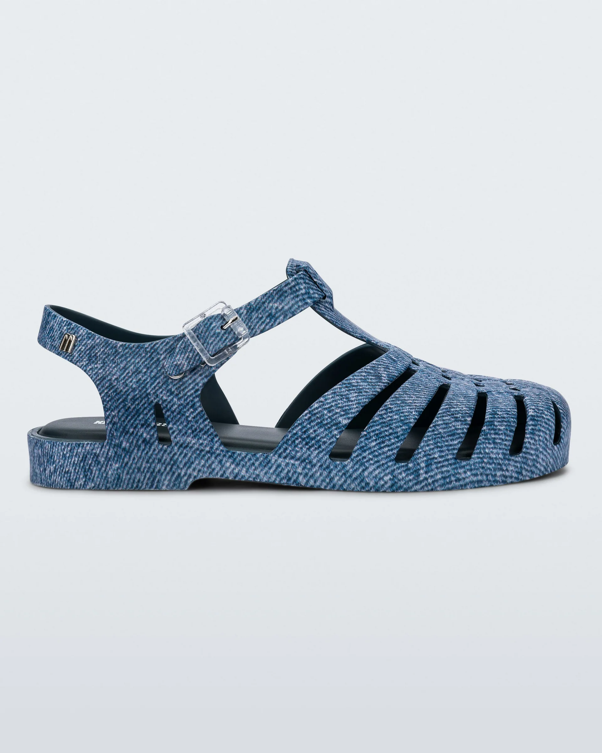 Possession Print Denim Sandal | Jeans Blue - Image 6