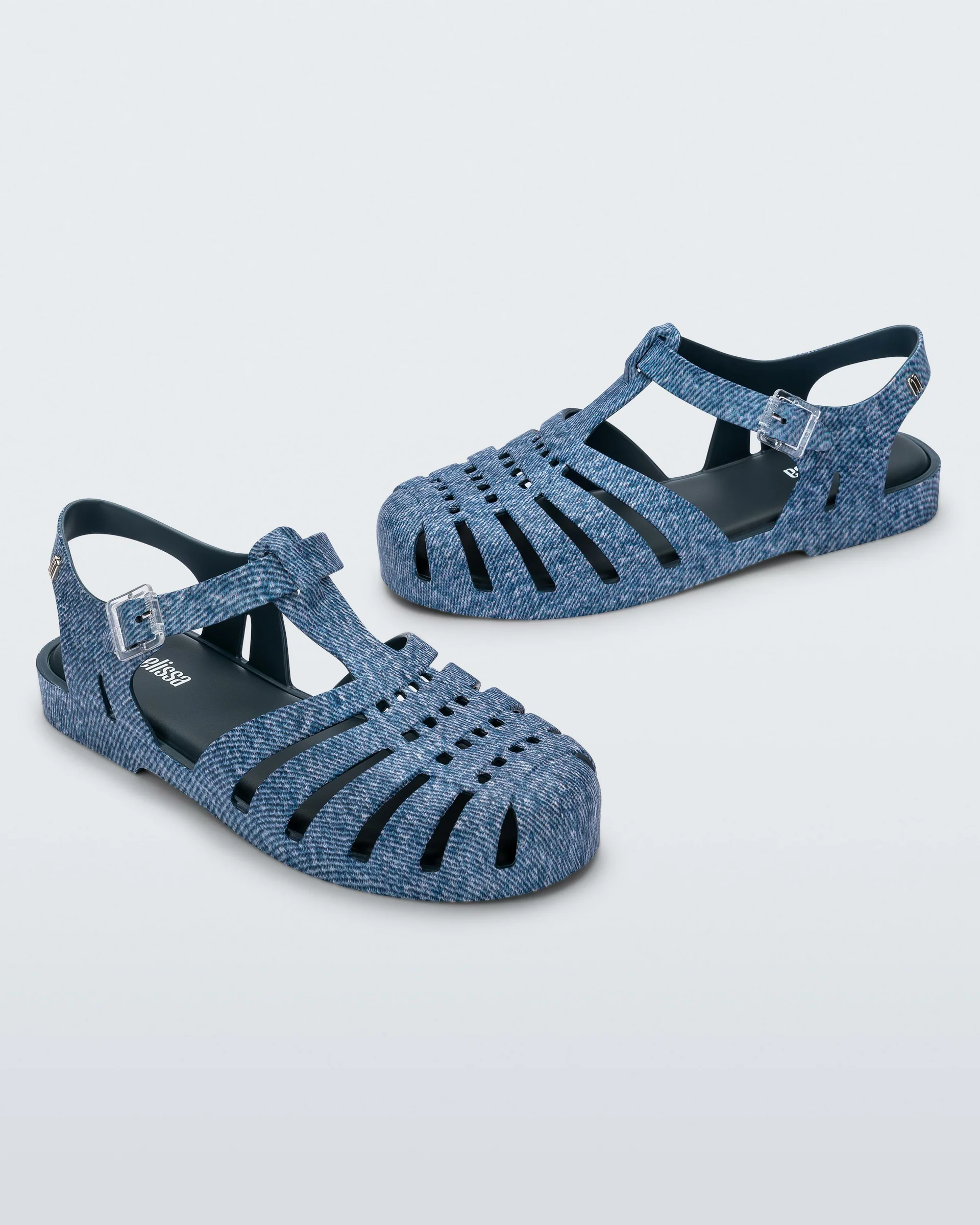Possession Print Denim Sandal | Jeans Blue - Image 7