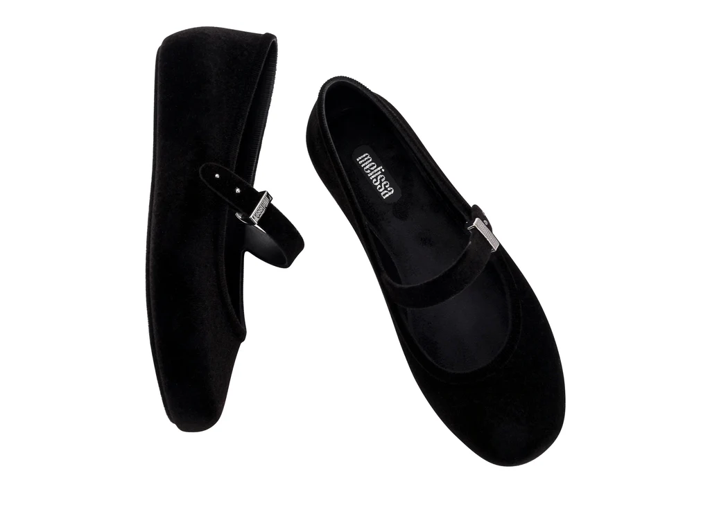Soft Velvet II Ballerina | Black - Image 2