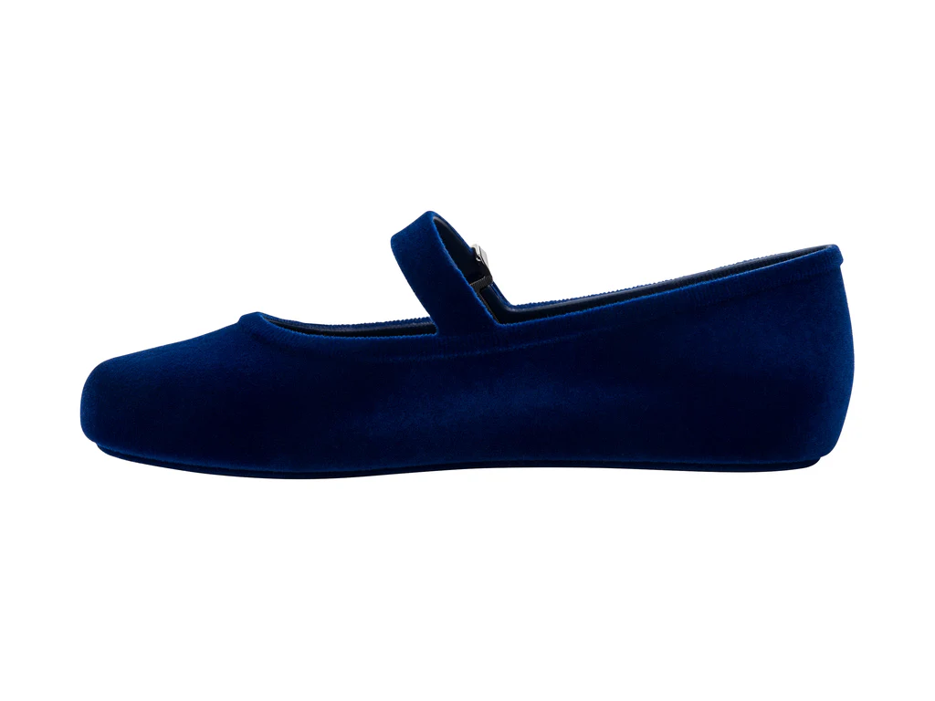 Soft Velvet II Ballerina | Blue - Image 4
