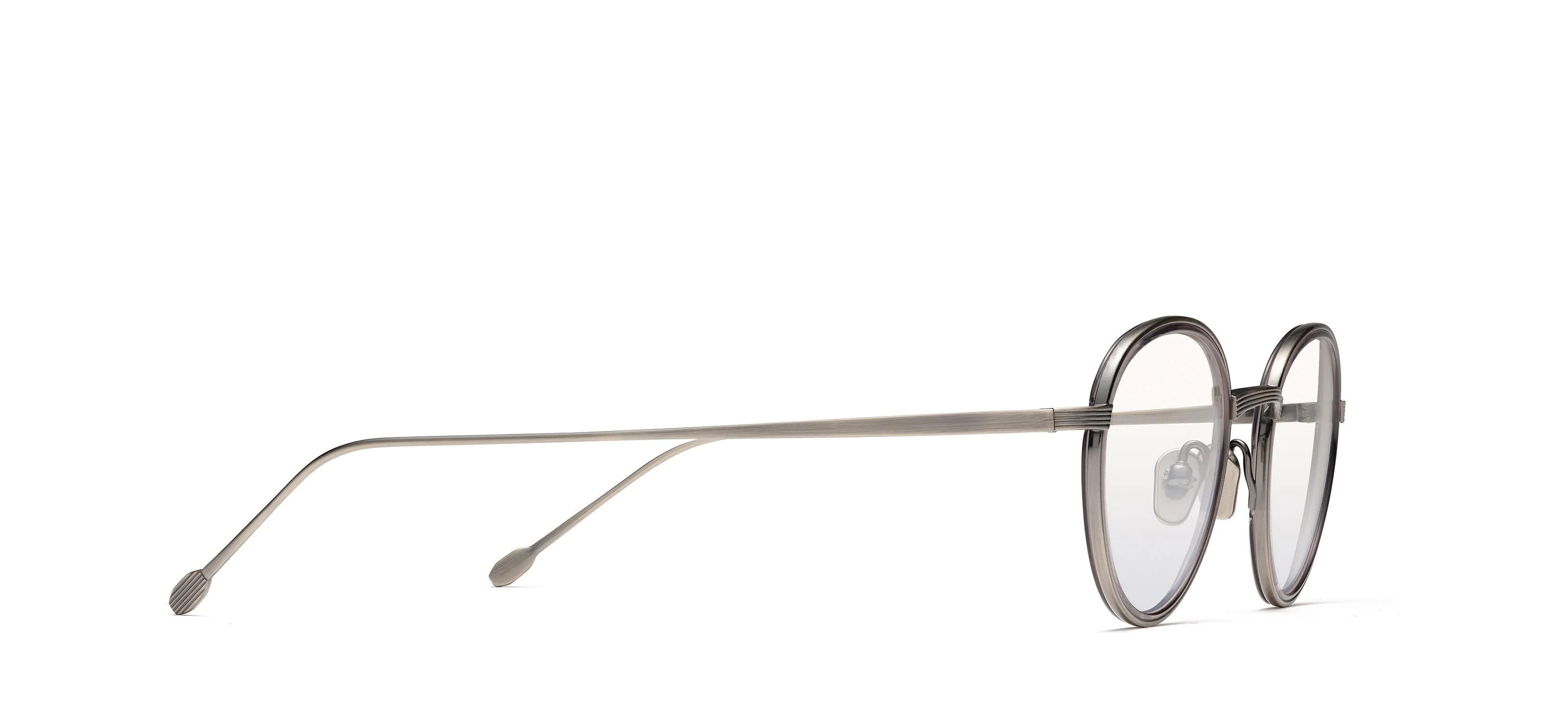 Unisex | Ando with Inserts Optical Glasses | Antique Pewter/Smoke - Image 2